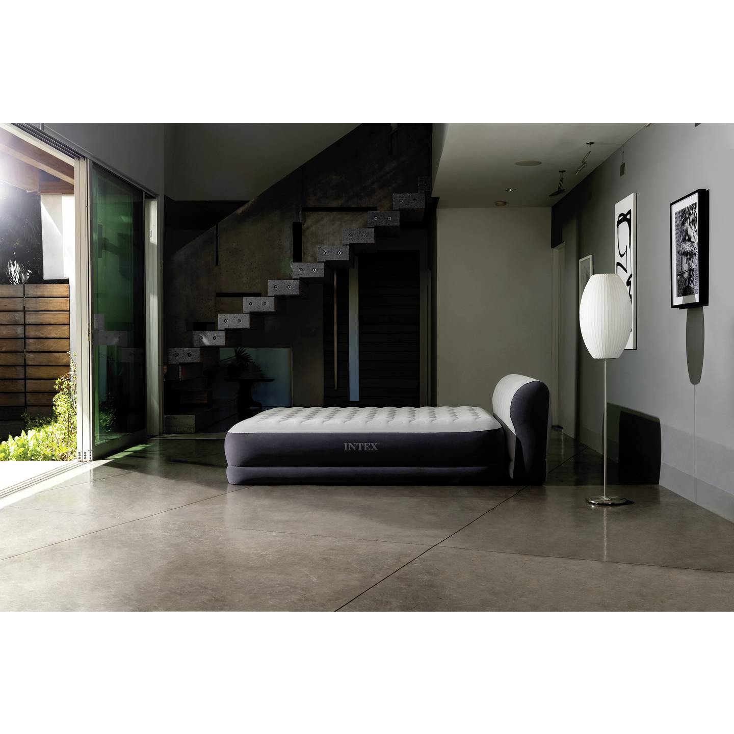 Colchón Hinchable Con Cabecero Dura-Beam Deluxe Ultra Plush Intex 2 Personas Con Bomba Eléctrica Blanco 152x236 Cm - 6941057422992