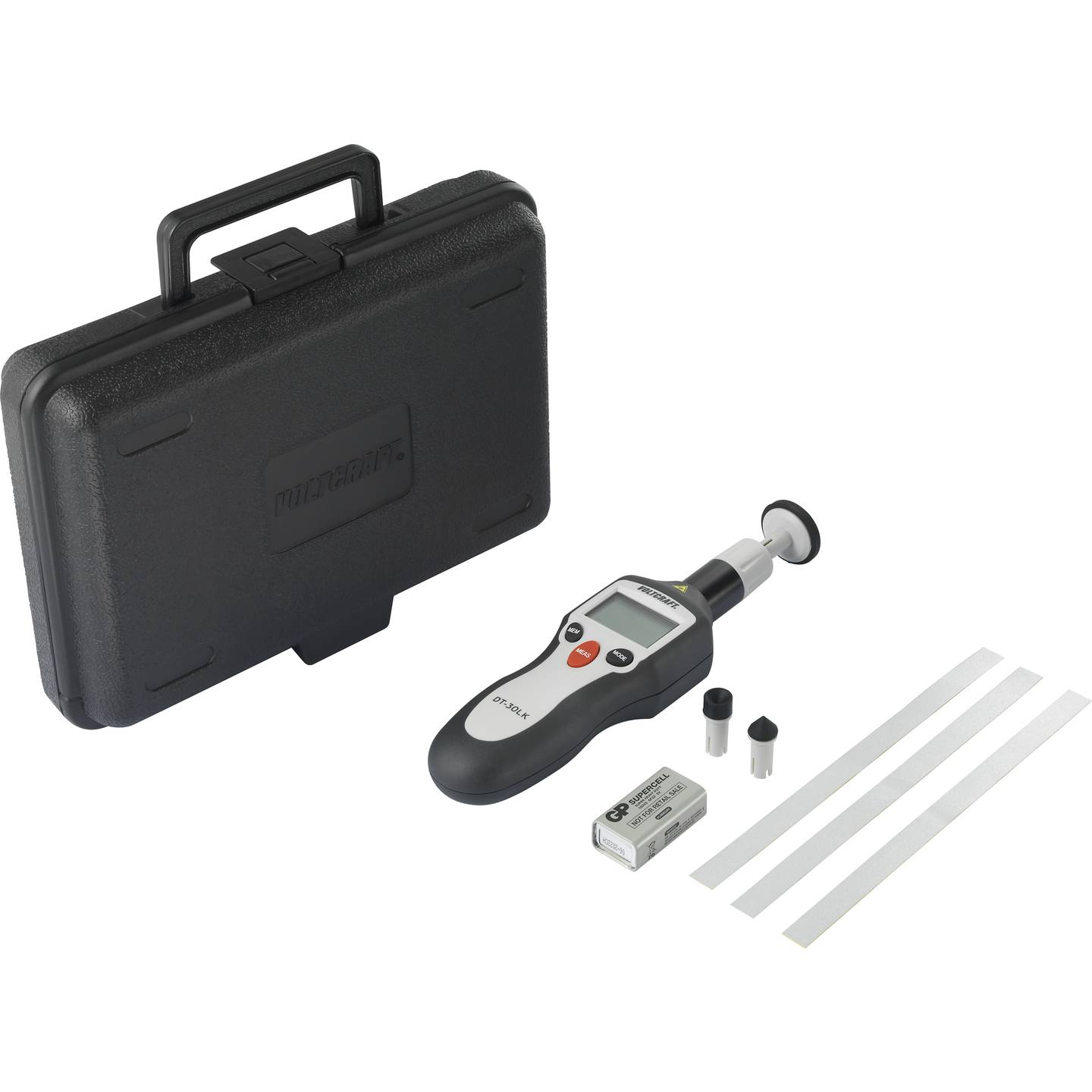 Voltcraft Drehzahlmesser DT-30LK SE mechanisch optisch 2-20000 U/min LCD 210g - 4064161234298