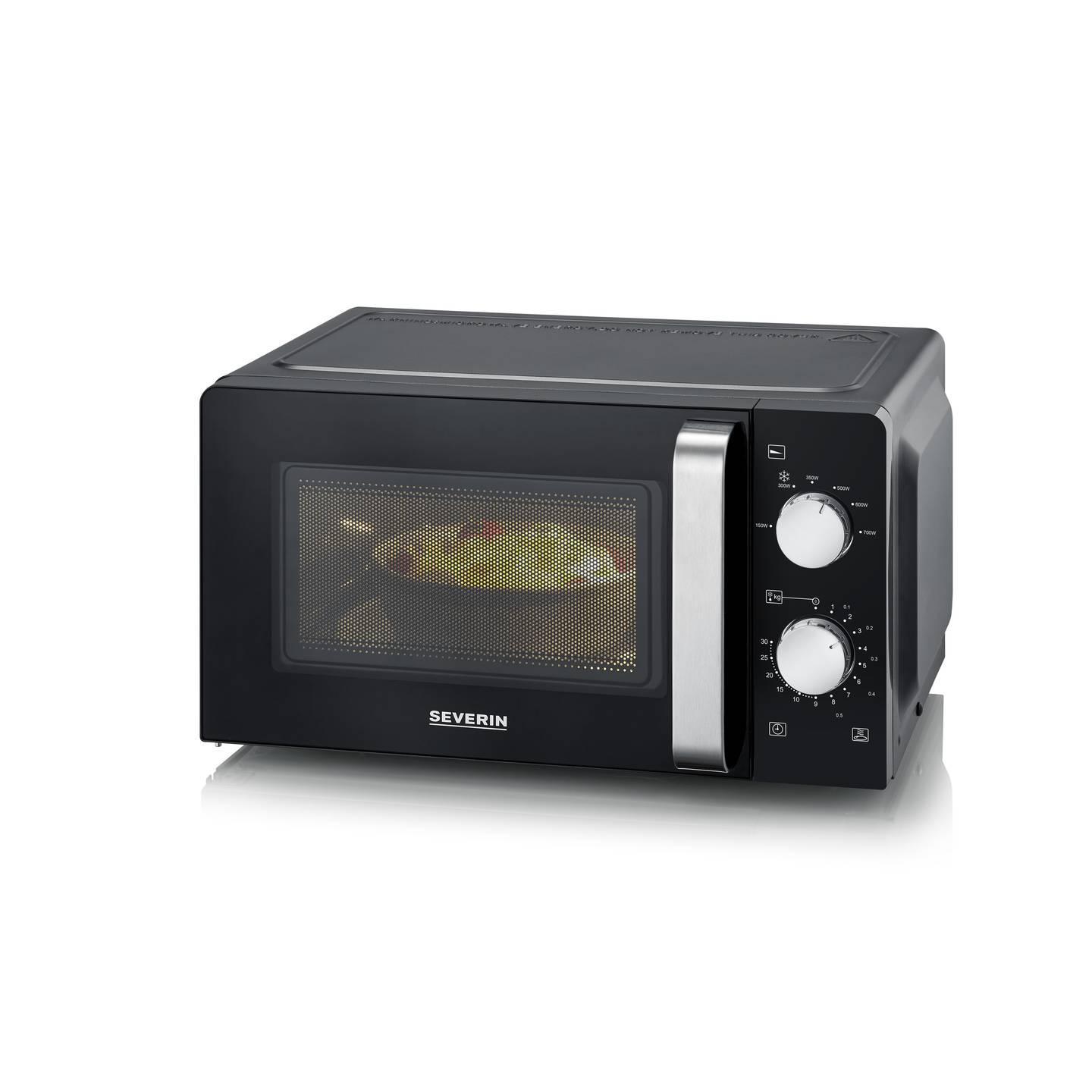 Severin MW 7886 Mikrowelle 700 W 17 l Schwarz mit Timerfunktion - 4008146042041