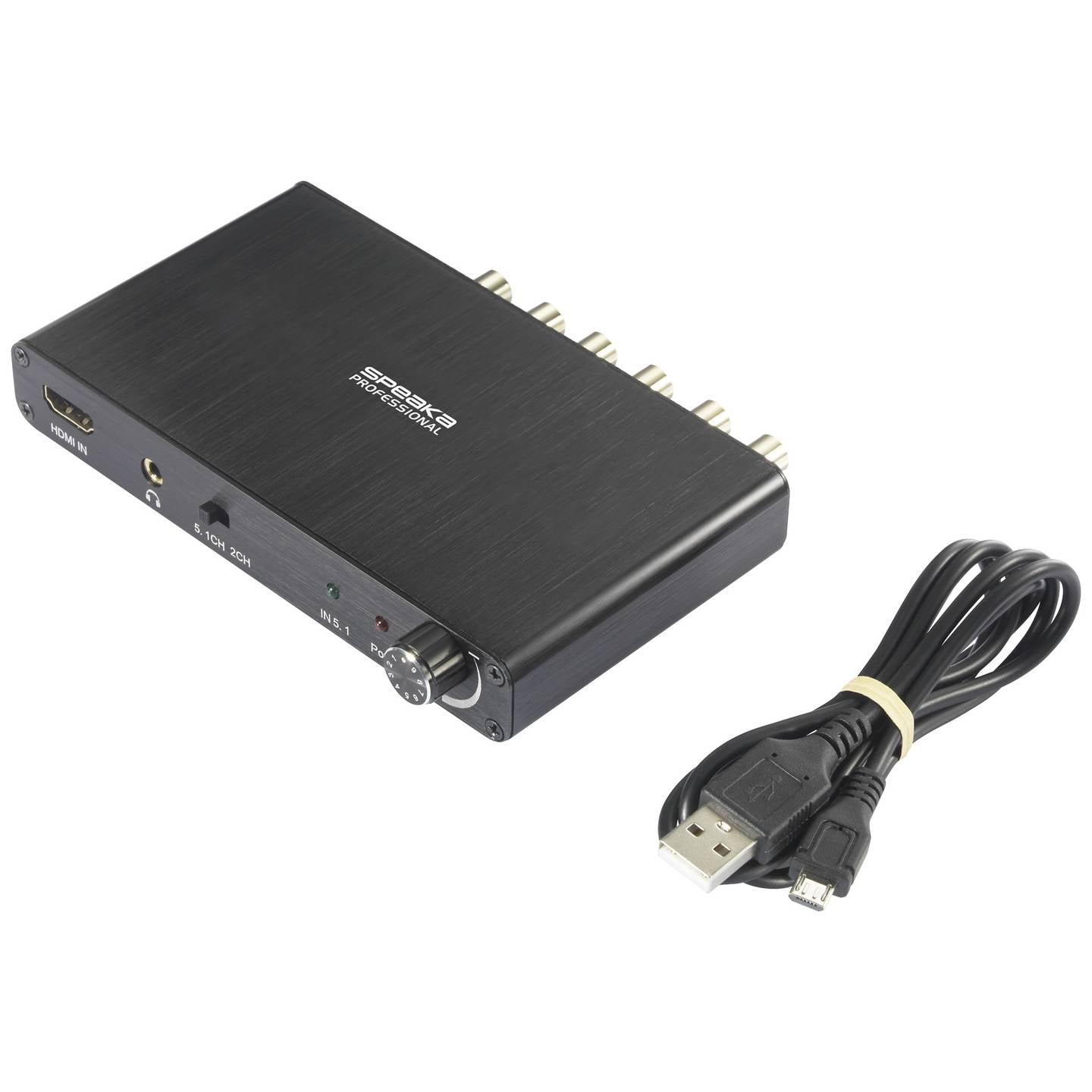 SpeaKa Professional Audio Extraktor HDMI 5.1-Kanal Dolby AC-3 Schwarz - 4064161227276