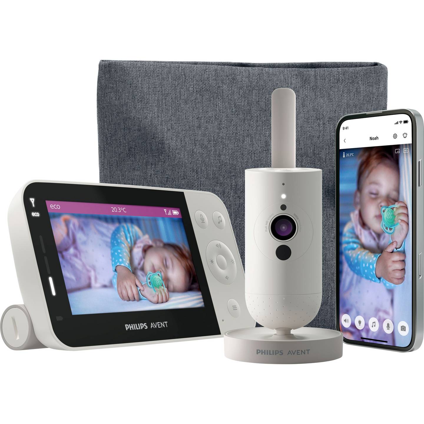 Philips Avent Babyphone Babymonitor SCD953/26 mit Gegensprechfunktion und - 8720689039536