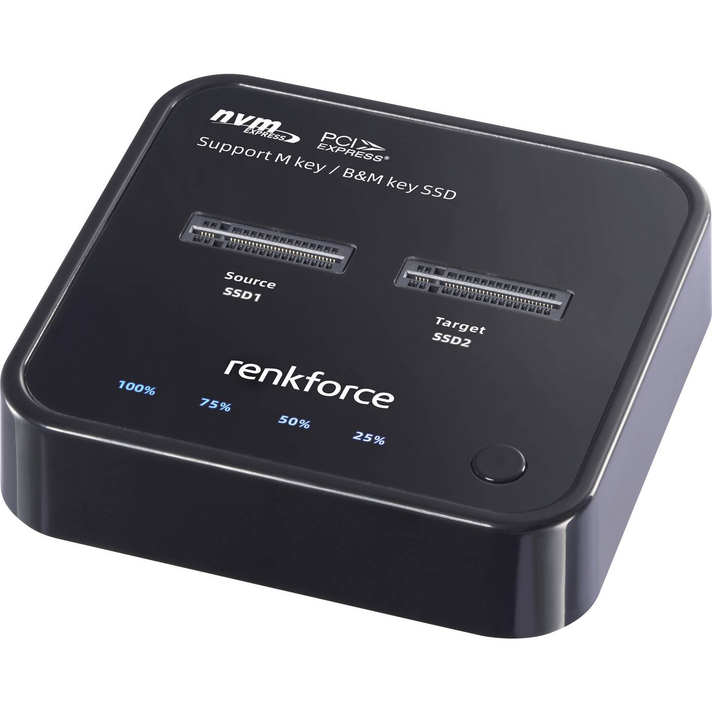 Renkforce Festplatten-Kopierstation M.2 PCIe NVMe 1:1 Kopie Clone-Funktion 8TB - 4064161395012