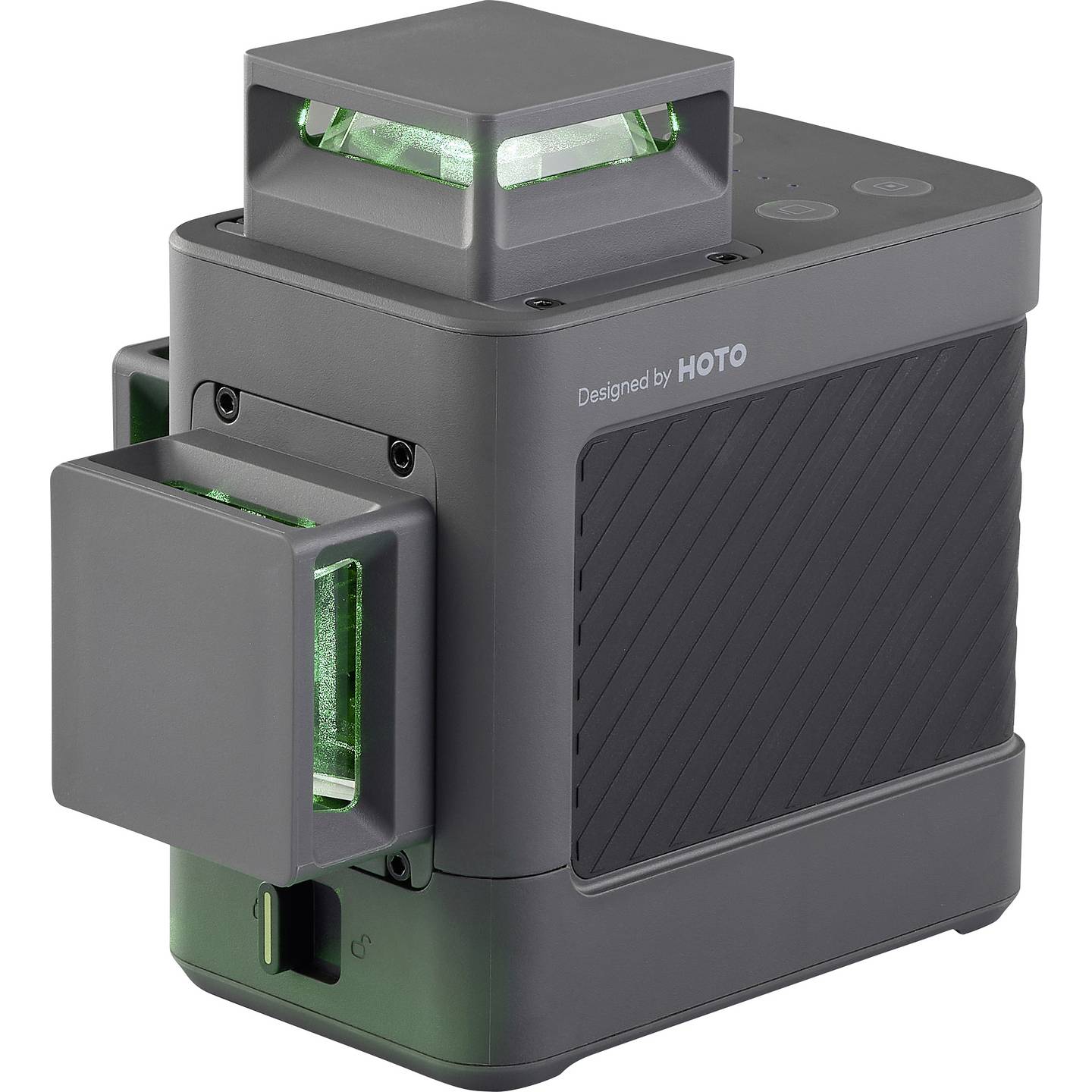 HOTO Kreuzlinienlaser Linienlaser QWFGJ002 Grün Laser Messgerät Reichweite 30 m - 6974370801489