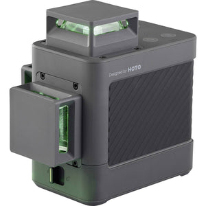 B-Ware HOTO Kreuzlinienlaser Linienlaser QWFGJ002 Grün Laser Messgerät Reichweite 30 m