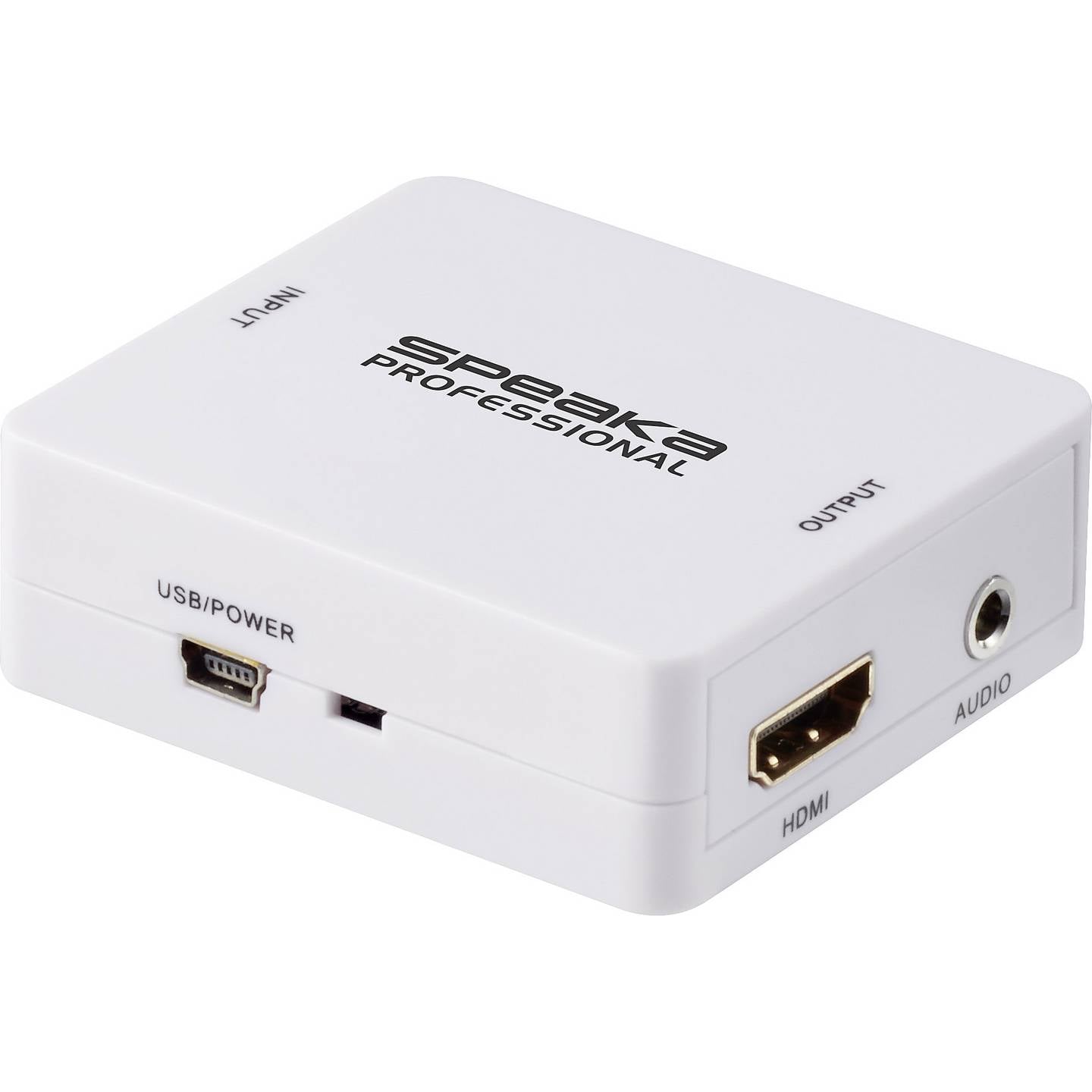 SpeaKa Professional Audio Extraktor HDMI 1920x1080 Audio-Video-Signal Weiß - 4053199547449