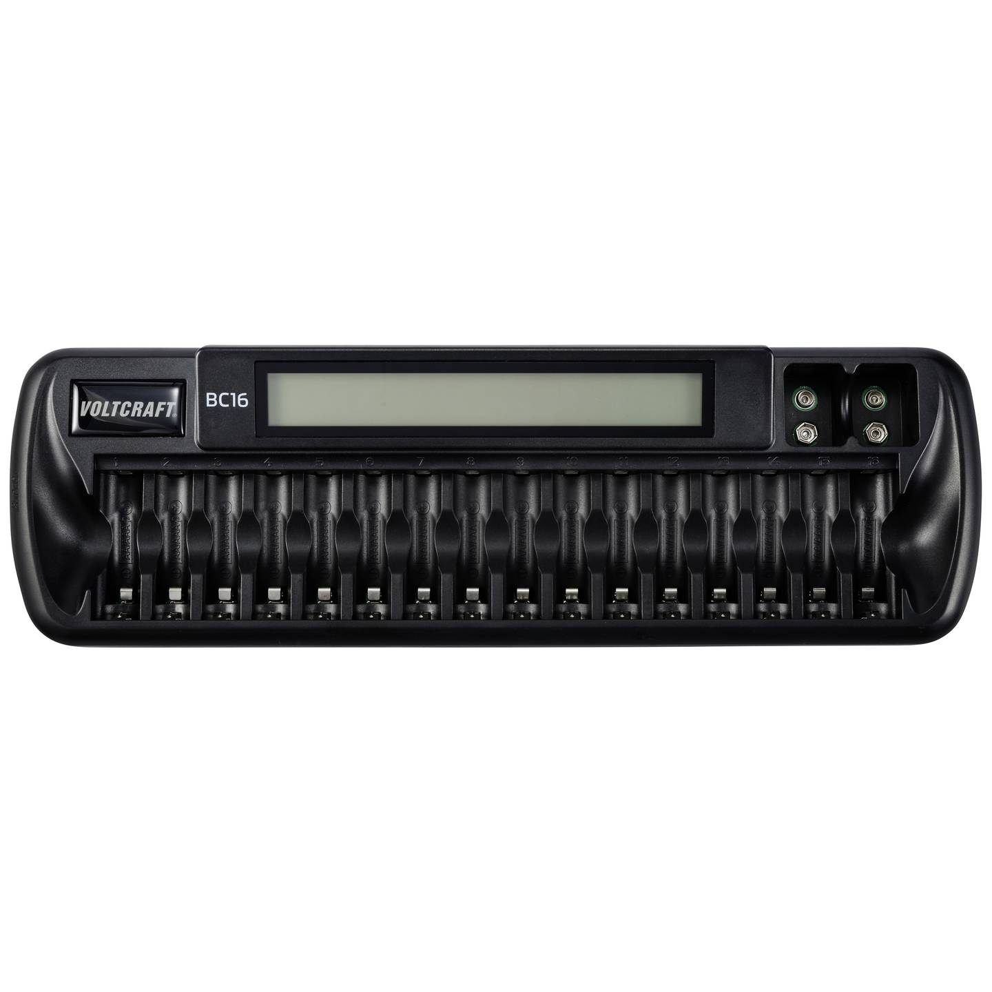 VOLTCRAFT BC16 Rundzellen-Ladegerät NiMH LiIon AA AAA 9V Block - 4053199972302