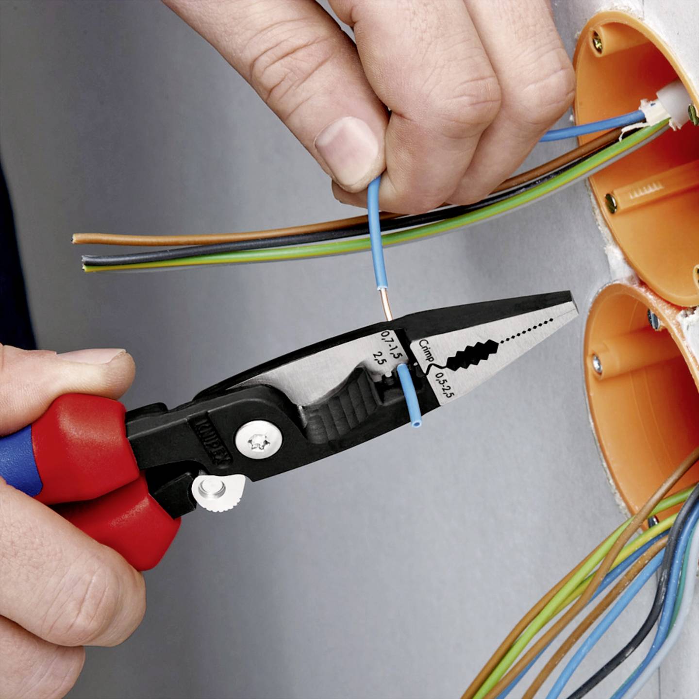 Knipex Multifunktionszange 13 91 200 Zange Aderendhülsen 50mm² 15mm Ø - 4003773075257