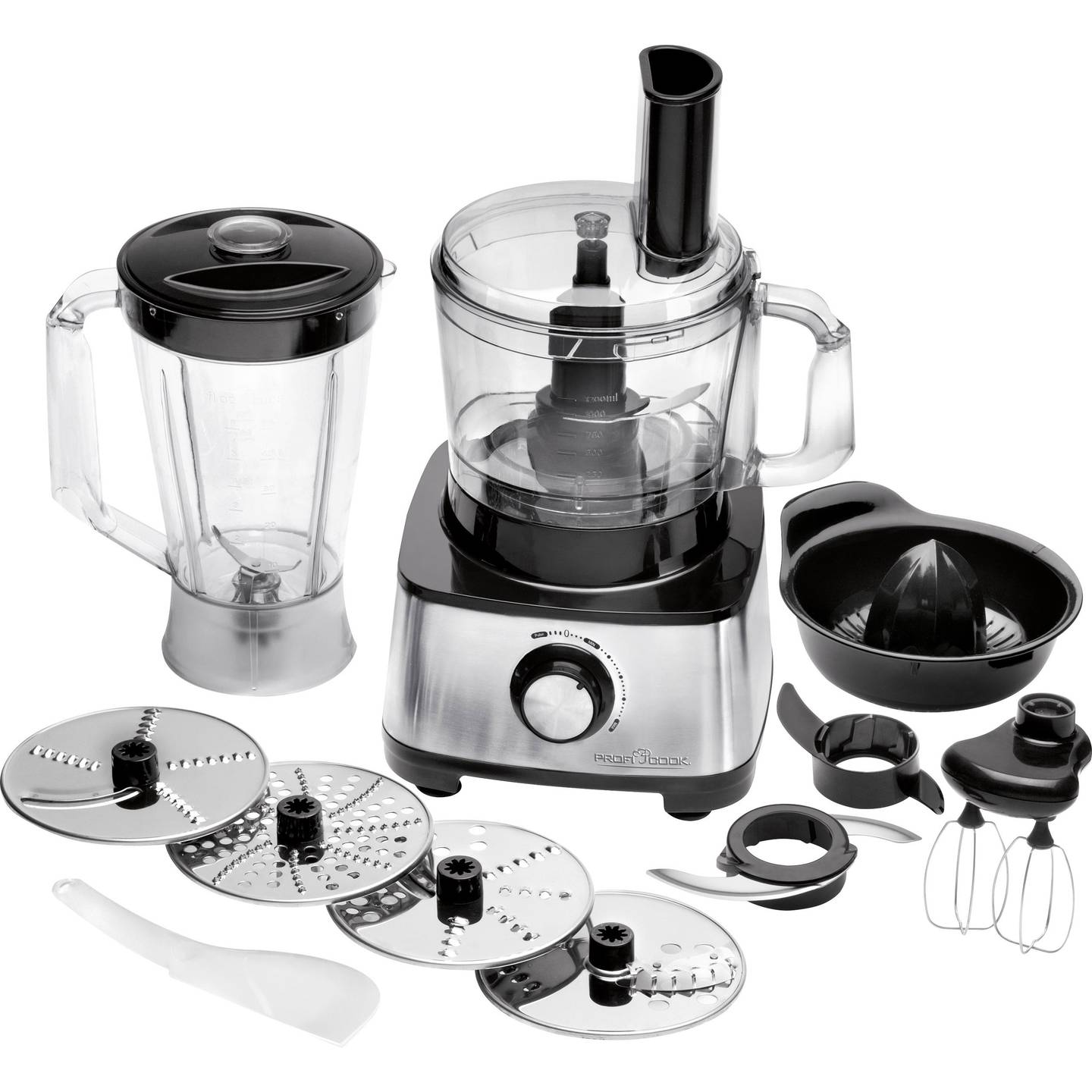 Profi Cook Küchenmaschine Rührmaschine PC-KM 1063 1200W Schwarz Silber 1,2l - 4006160106312