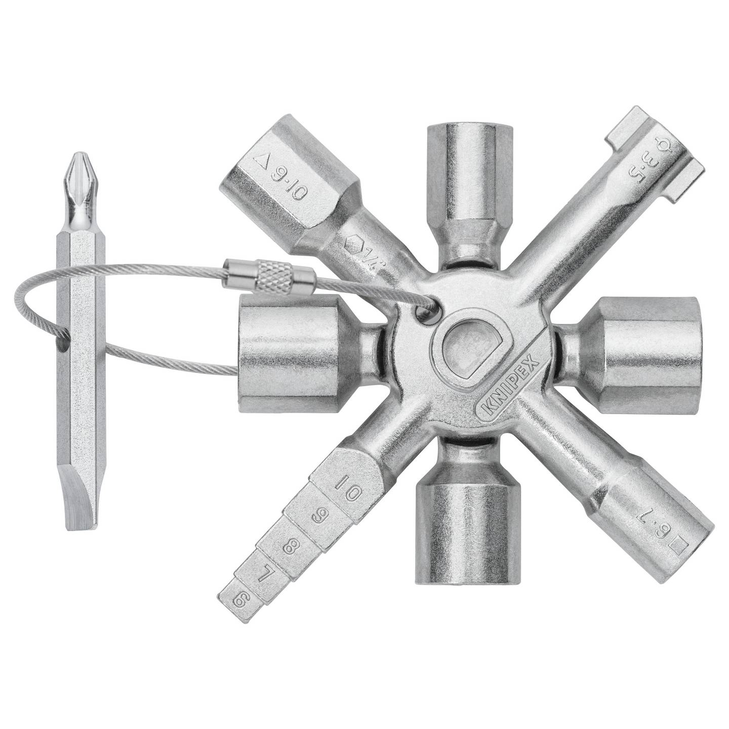 Knipex Schaltschrankschlüssel TwinKey® Multifunktionsschlüssel 92mm - 4003773074670