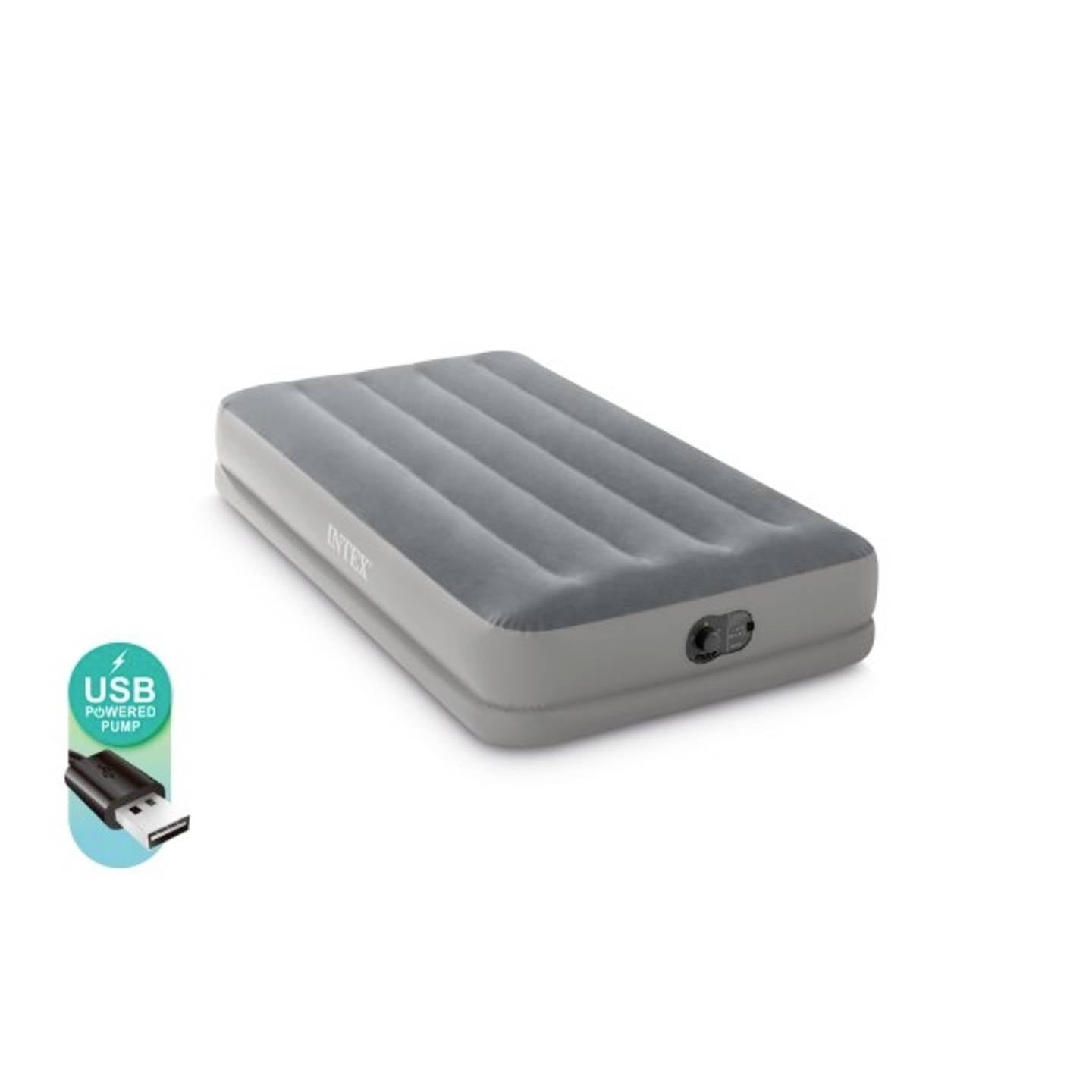Intex Luftbett Dura-Beam Prestige Twin Luftmatratze grau 1910x990x300mm 136kg - 6941057421971