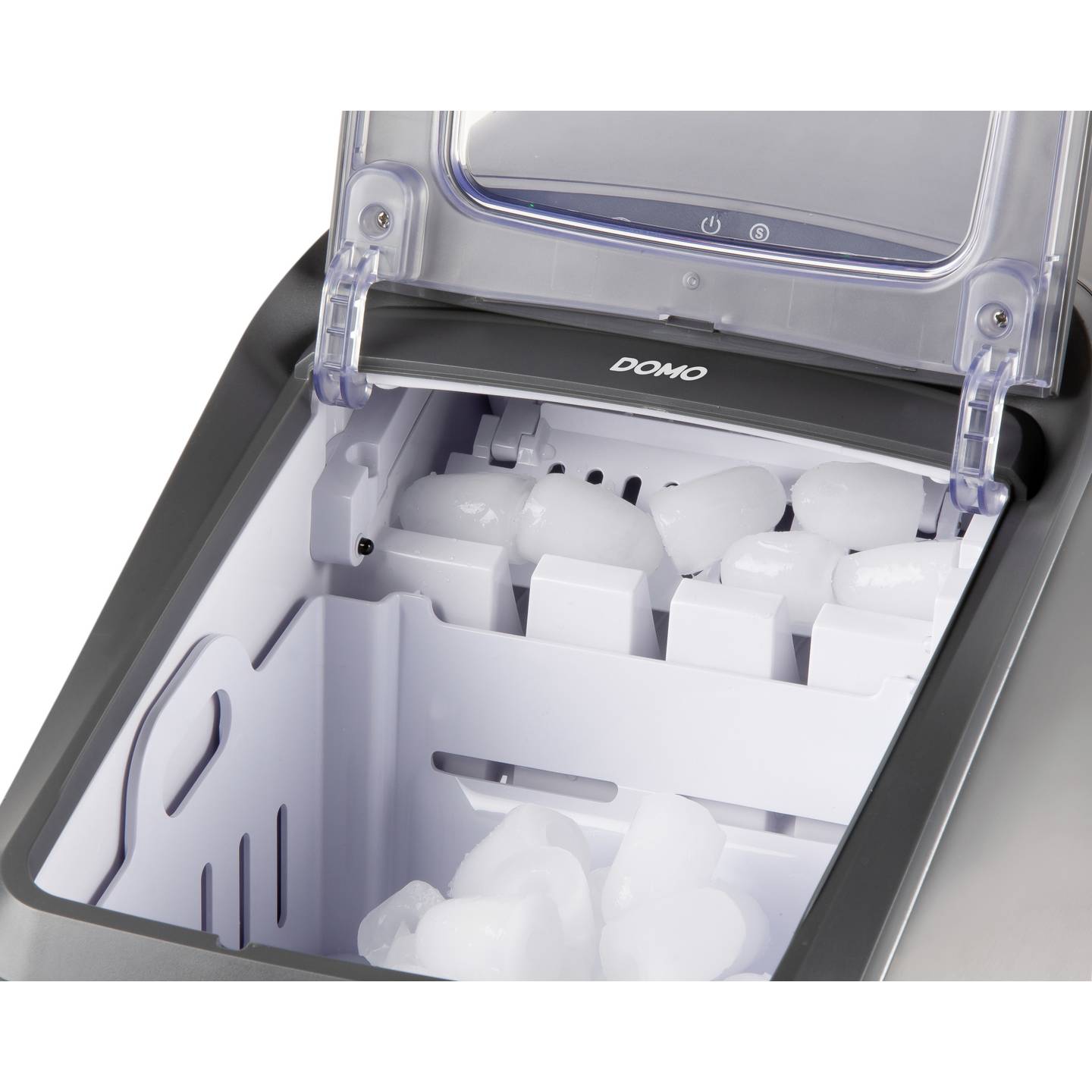 DOMO Eiswürfelbereiter 2,8l Kühlgerät Eiswürfelmaschine für Getränke weiß - 5411397147813