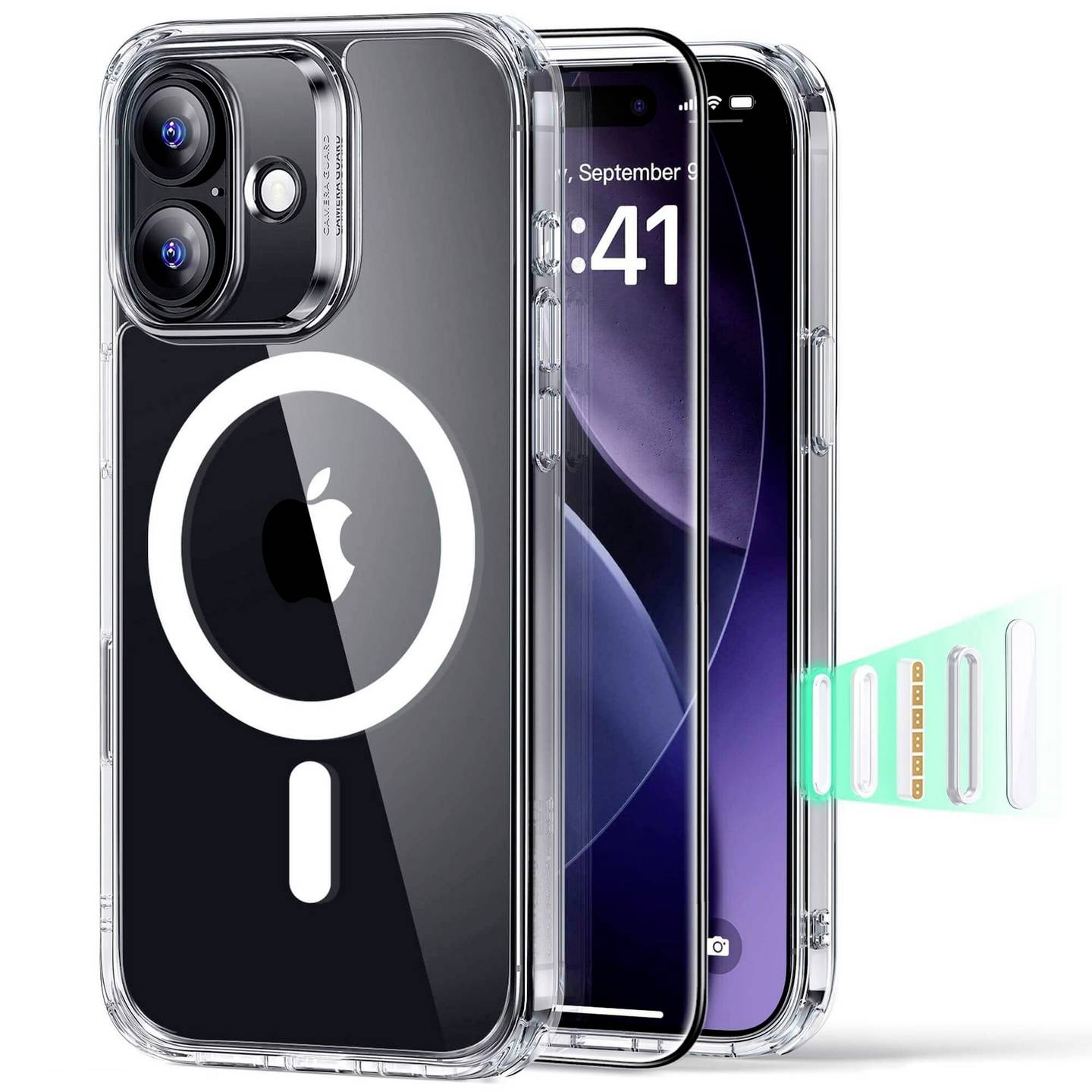 ESR Case für Apple iPhone 17 Transparent MagSafe Schutzhülle Displayschutz - 4894240288566