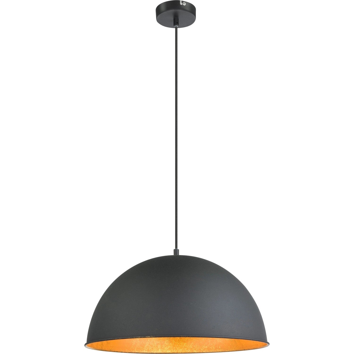Globo Pendelleuchte Hängeleuchte LENN LED Lampe Leuchte schwarz goldfarben E27 - 9007371351145