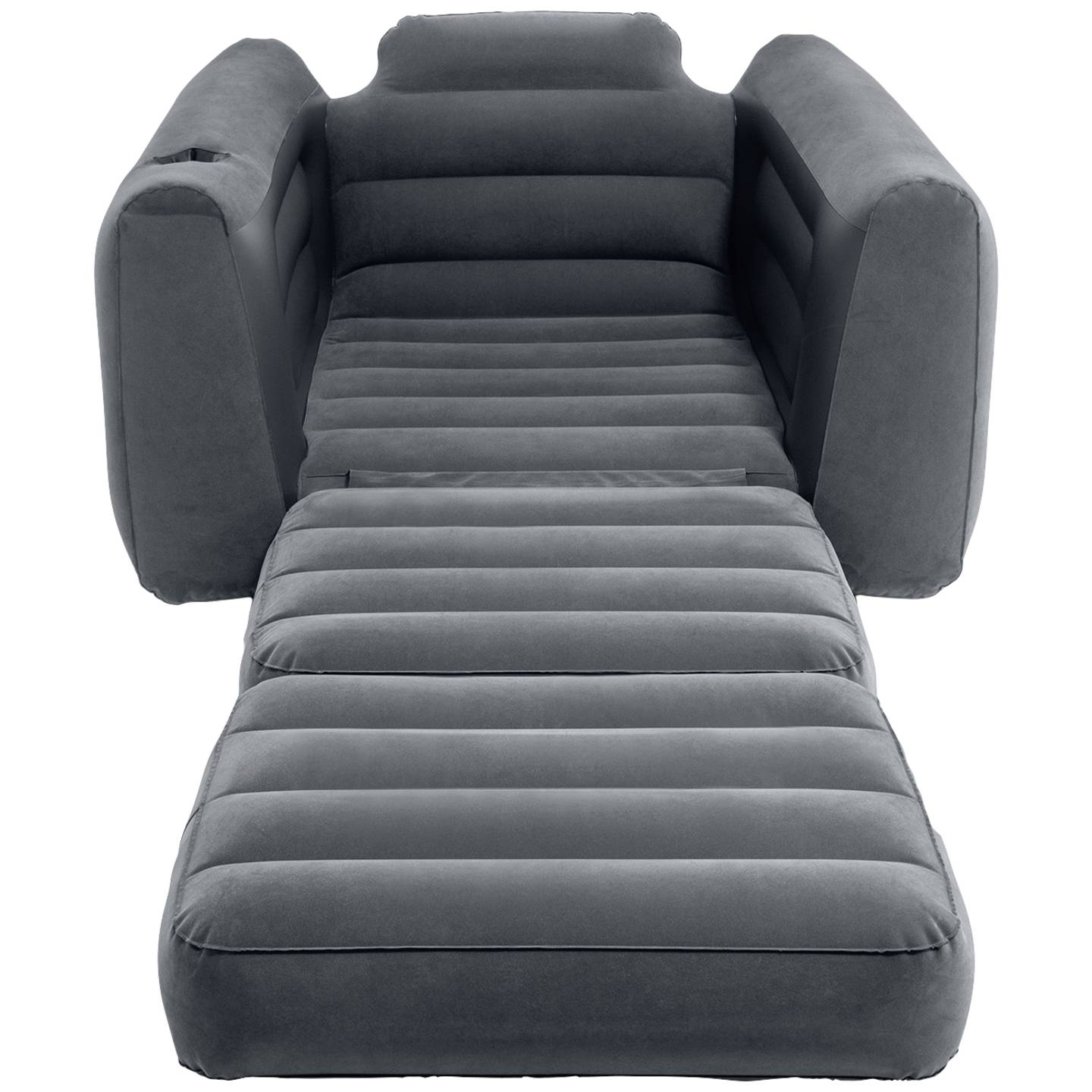 Intex Pull-Out Sessel Relaxsessel 223x116cm grau ausziehbar mit Getränkehalter - 6941057417424