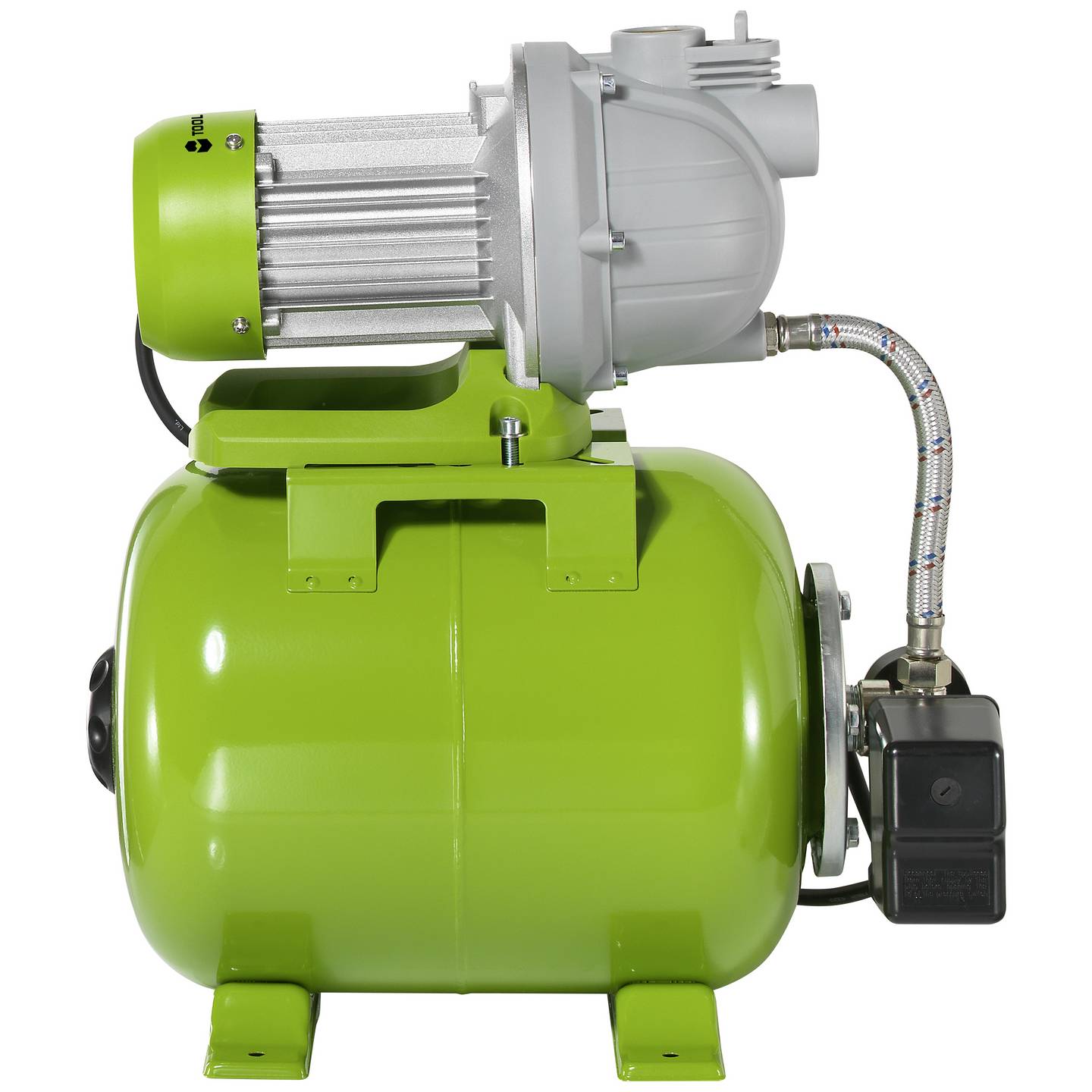 Toolcraft Hauswasserwerk 230V 4600l/h Gartenpumpe Wasserpumpe 600W 19l grün - 4064161310107