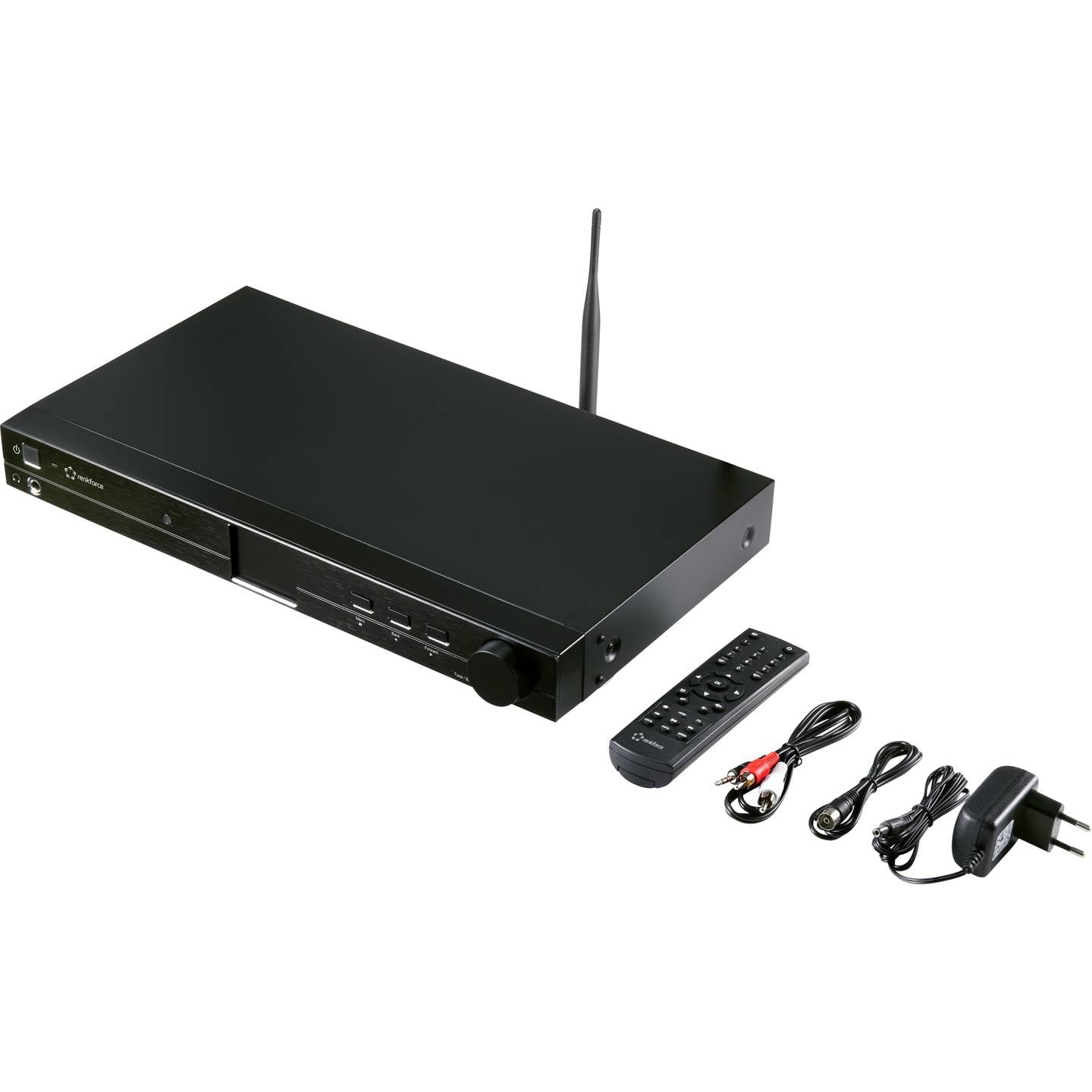 Renkforce Radio-Adapter DAB+ WLAN Bluetooth DLNA Internetradio Schwarz 99 Sender - 4053199973484