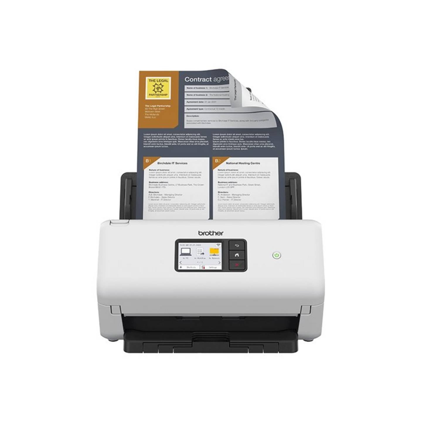 Brother Dokumentenscanner ADS-4500W Duplex A4 600dpi 35Seiten/Min LAN mehrfarbig - 4977766814577