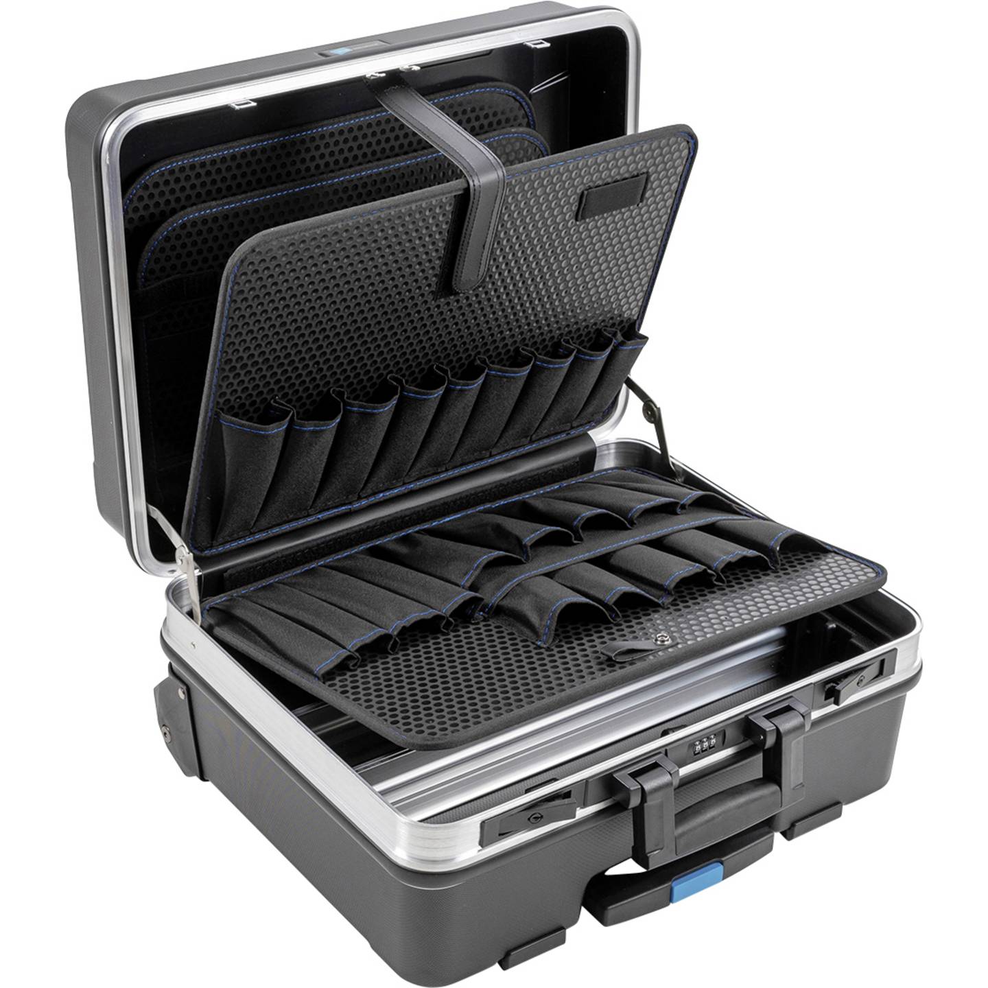 B&W Werkzeugkoffer Werkzeugbox GO POCKETS SW Werkzeugset für Handwerkzeuge 78cm - 4031541706607