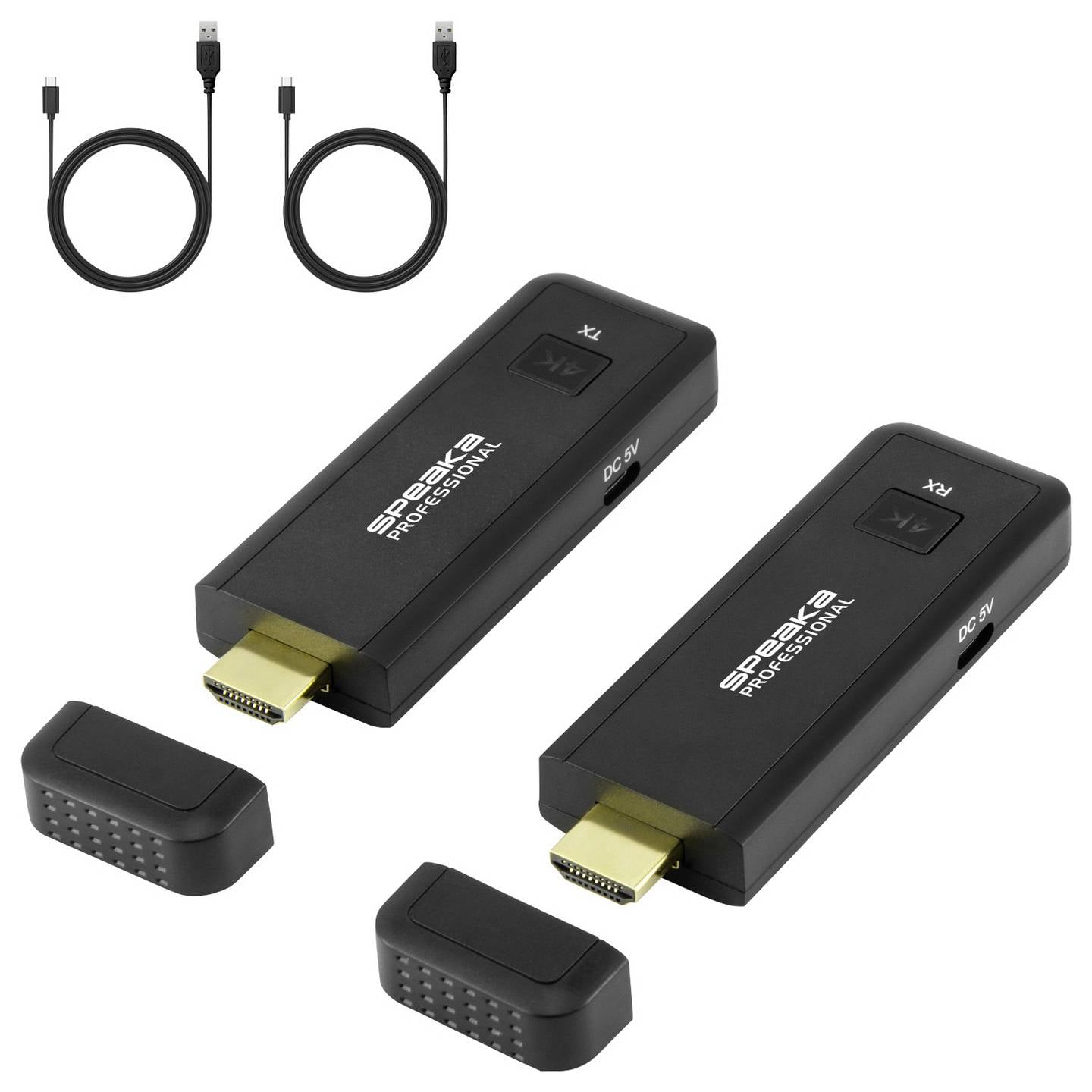 SpeaKa Professional HDMI Funkübertragung 50m 4K 3840x2160 Pixel schwarz Set - 4064161336183