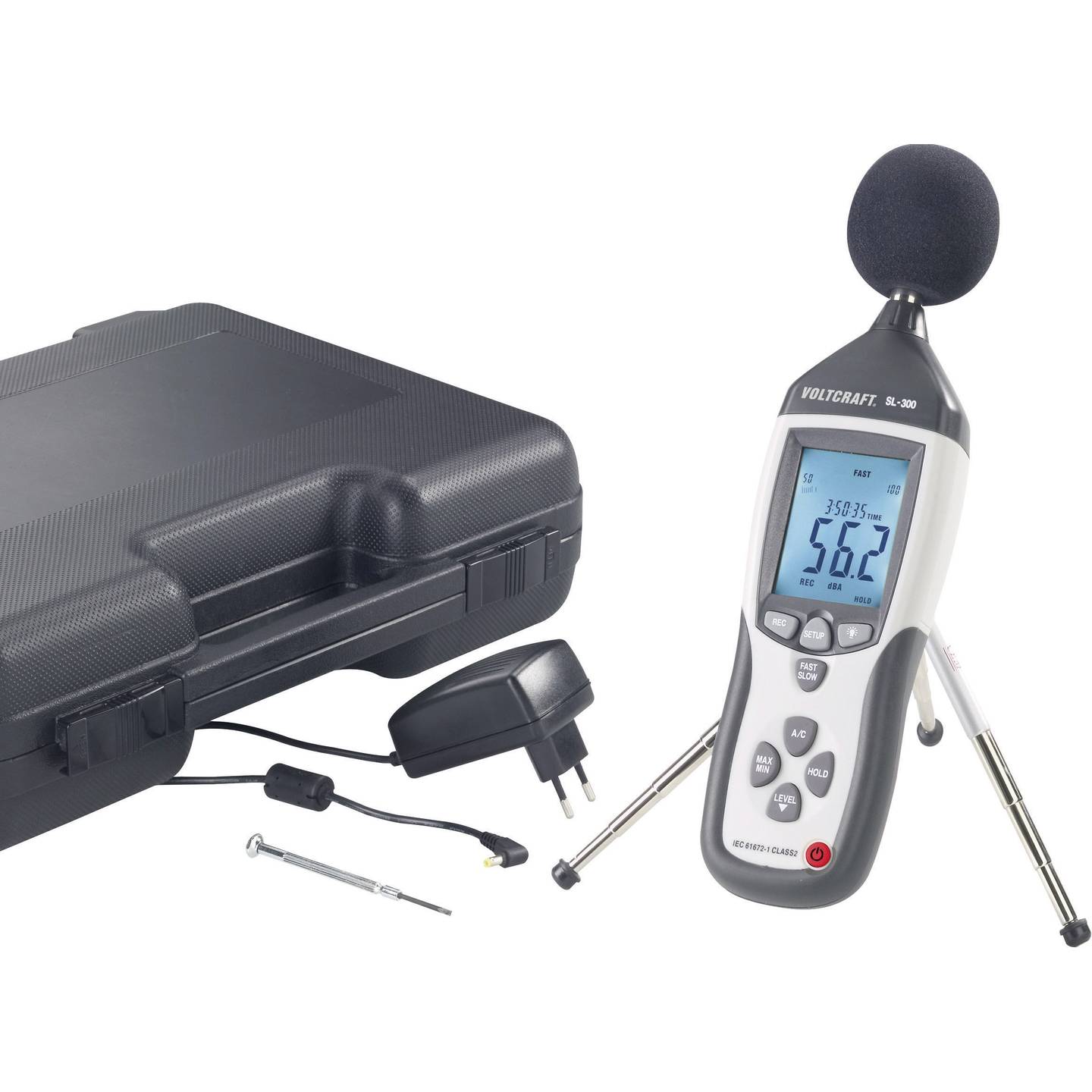 VOLTCRAFT Schallpegel-Messgerät SL-451 30-130 dB USB Messgerät Schallpegel 350g - 4016138676983