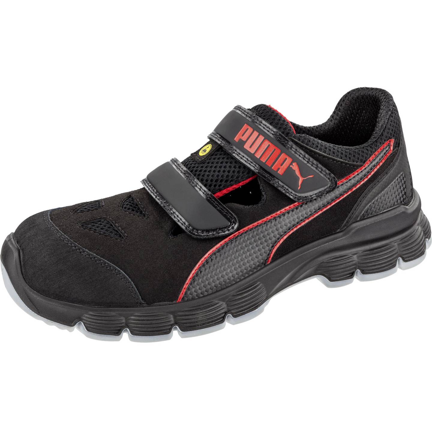 PUMA Sicherheitsschuh Aviat Low ESD S1P Schuhgröße 45 schwarz rot - 4051428063609