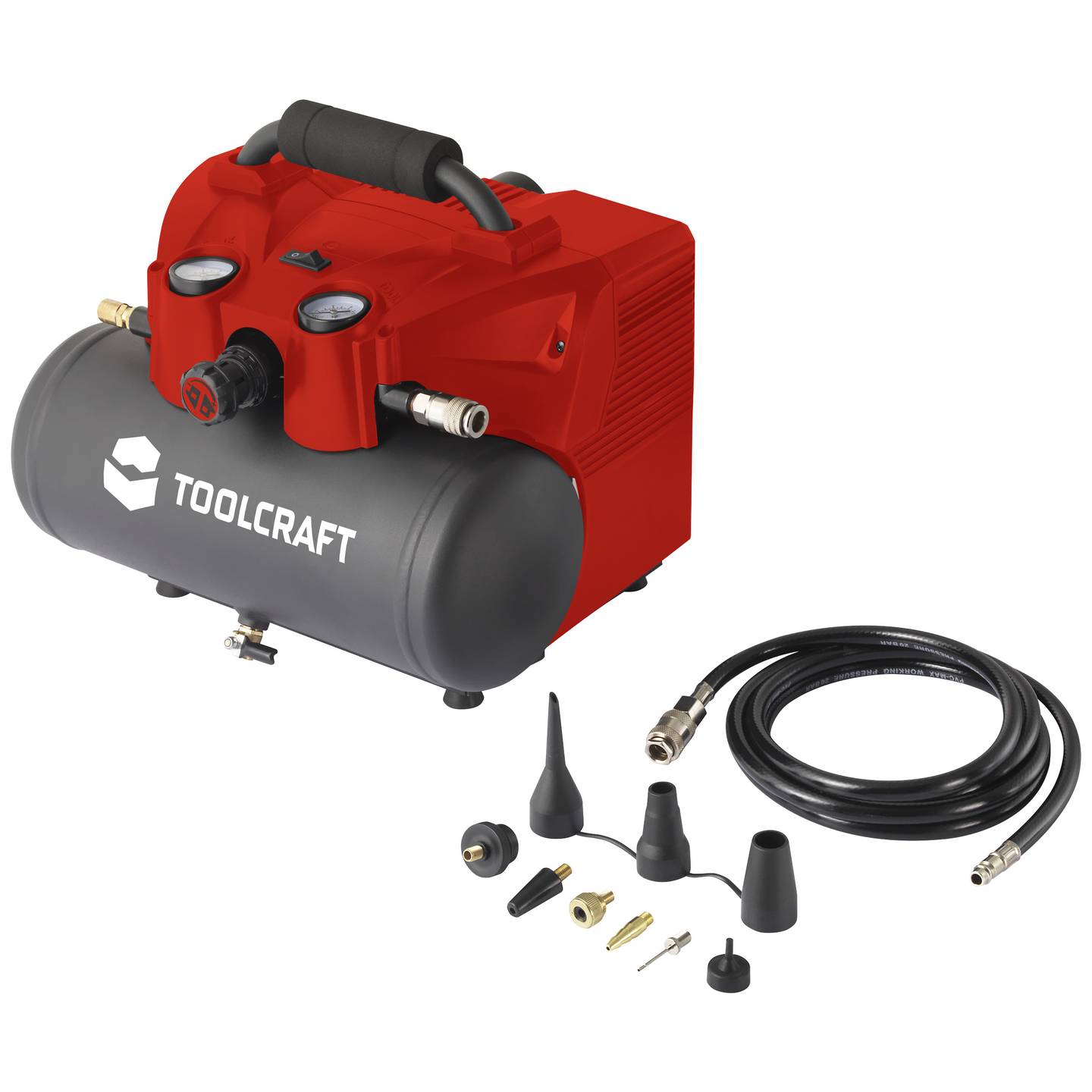 Toolcraft Akku-Druckluft-Kompressor AP-1200 TAWB-200 6l 8bar 98l/min mobil - 4064161196039