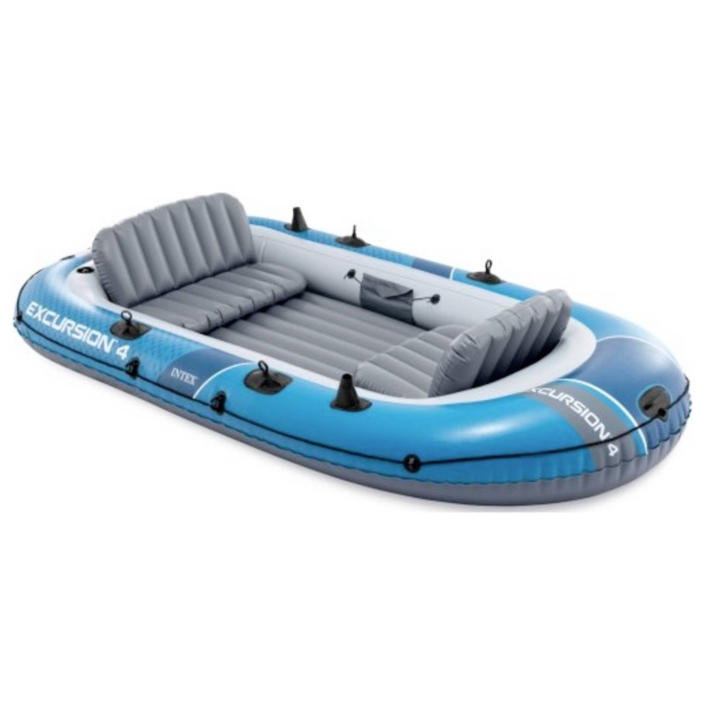 Intex Excursion 4 Bootset Sportboot 4 Personen 500kg Aluminium Paddel 315x165cm - 6941057430621