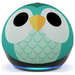 B-Ware Amazon Echo Sprachassistent Echo Dot Kids 5. Generation Eulen Design mehrfarbig