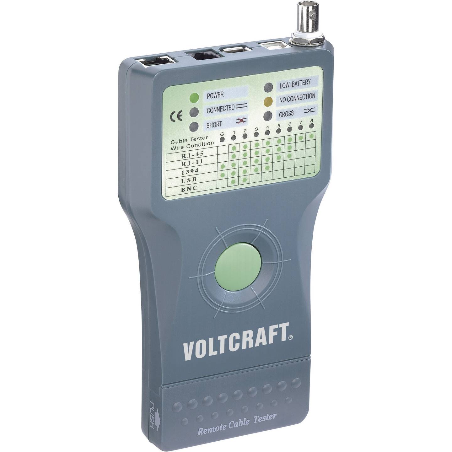 Voltcraft Kabeltester CT-5 Netzwerk Tester Identifikation RJ-11 RJ-45 USB BNC - 4016138520538