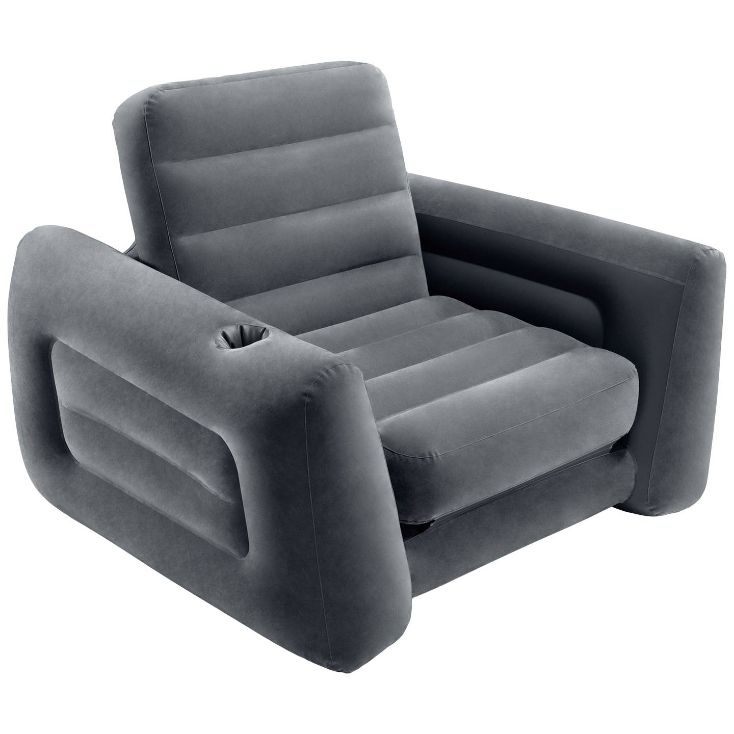 Intex Pull-Out Sessel Relaxsessel 223x116cm grau ausziehbar mit Getränkehalter - 6941057417424