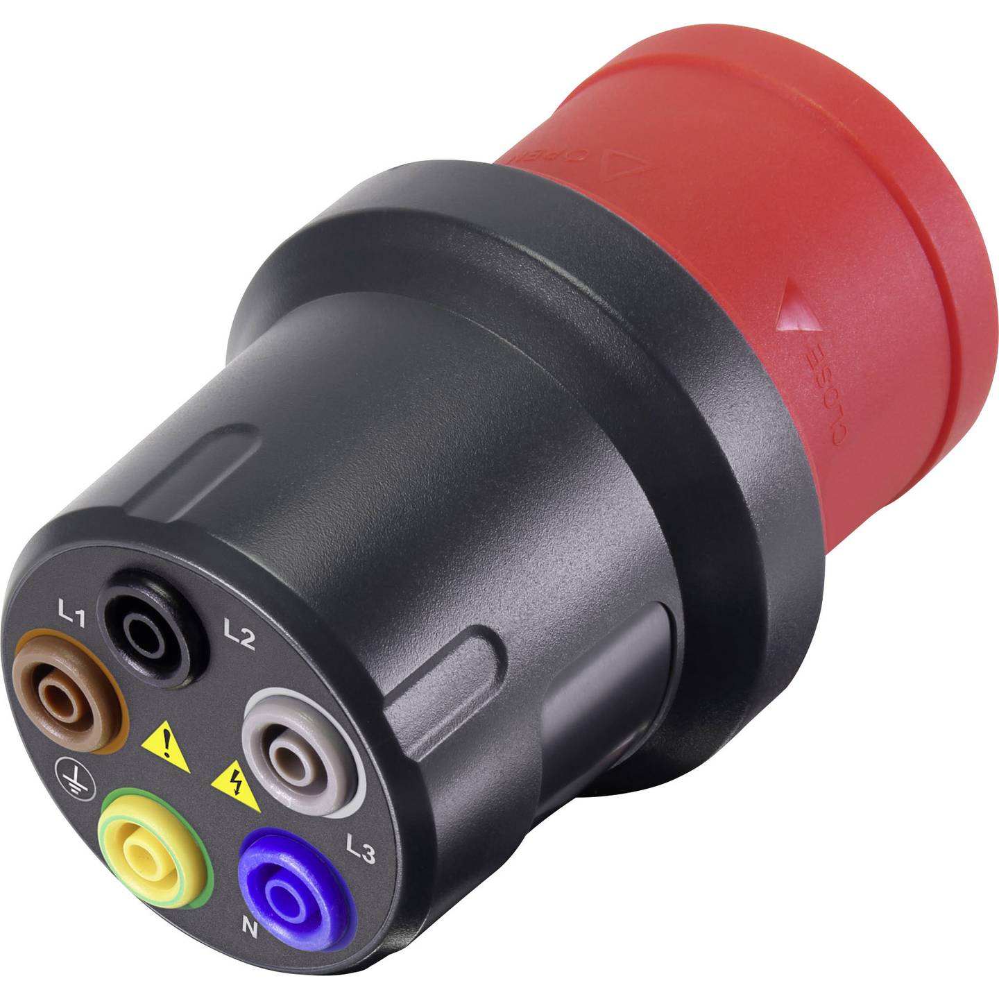 Voltcraft Messadapter VMA-3L 32 CEE-Stecker 32A 5polig Buchse 4mm dunkelgrau - 4053199543823