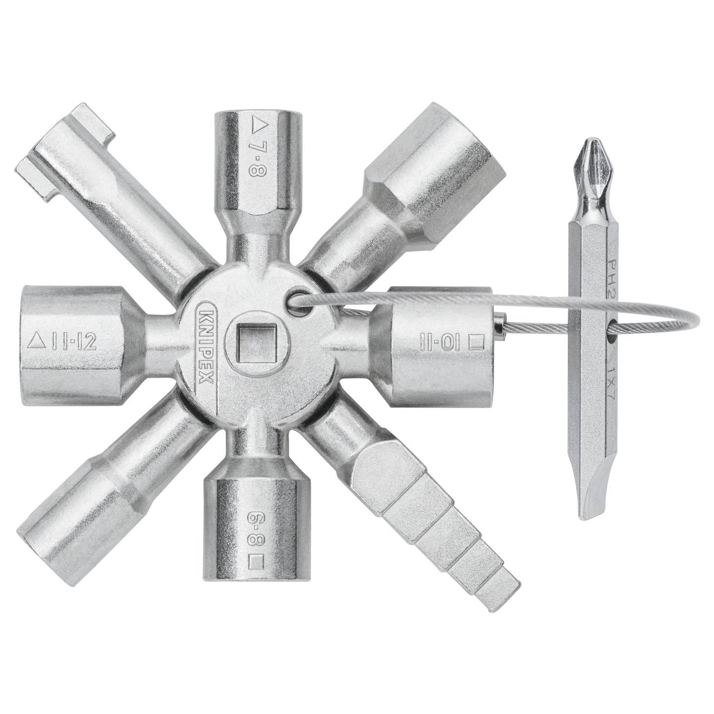 Knipex Schaltschrankschlüssel TwinKey® Multifunktionsschlüssel 92mm - 4003773074670