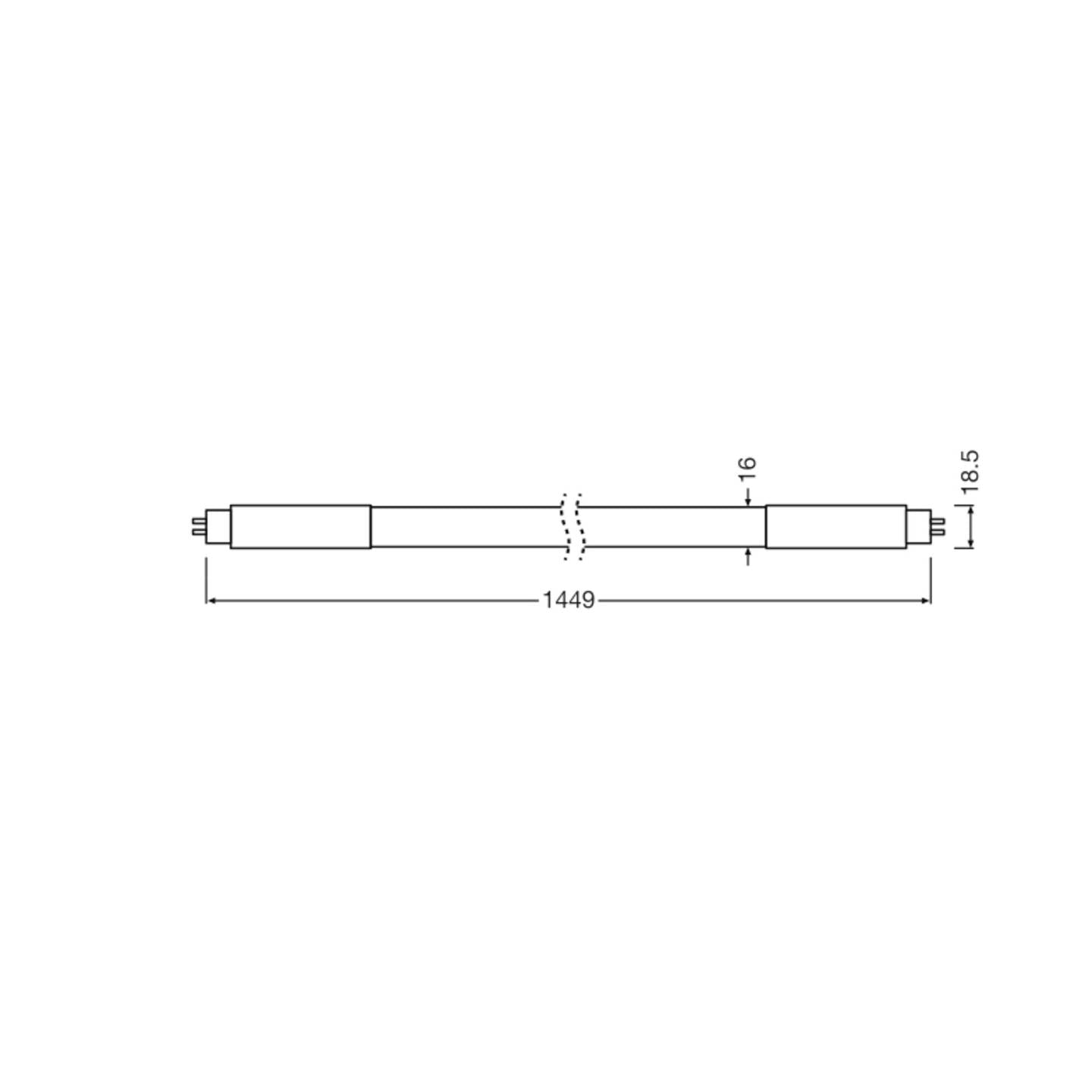 LEDVANCE LED-Röhre T5 18W Röhrenlampe neutralweiß 4000K 2800lm G5 1463mm 1 St. - 4099854029196