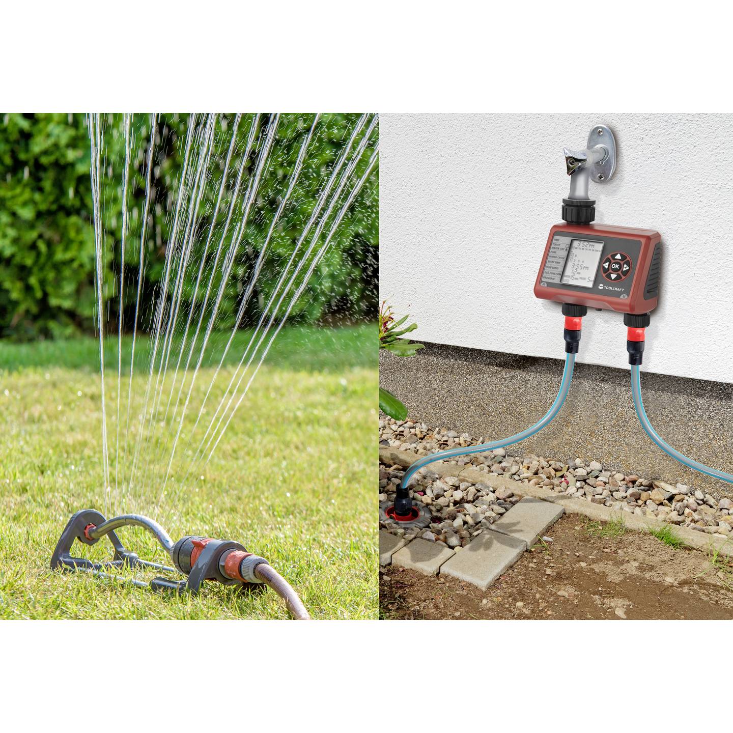 Toolcraft Bewässerungssteuerung Easy Duo Gartenbewässerung digital IPX5 1-240min - 4064161186009
