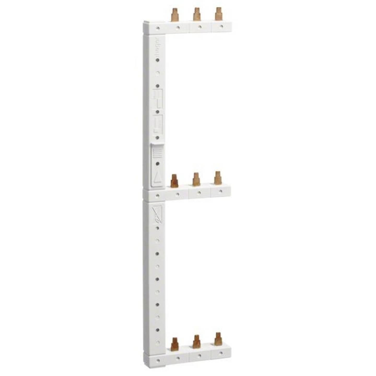 Hager Phasenschiene 3polig 125mm links vertikal Braun Blau 3reihig KCL368 - 3250613730260