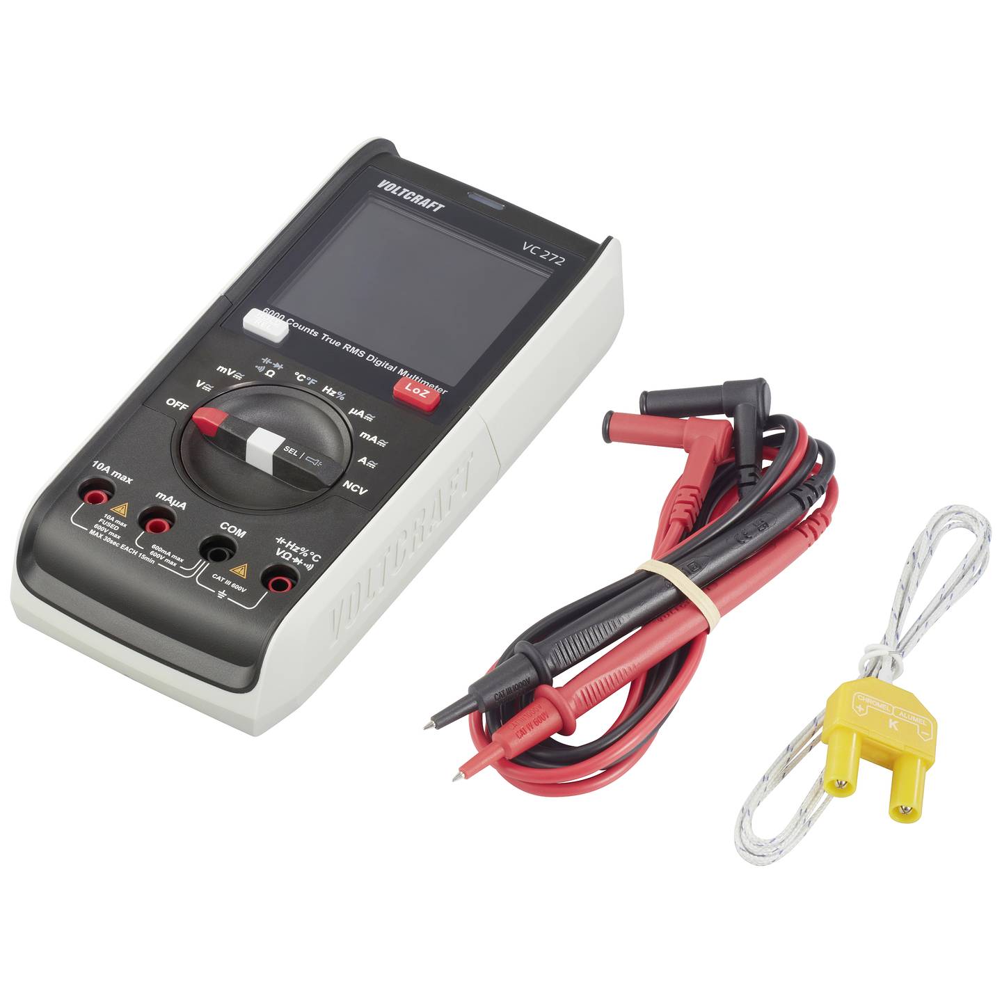 VOLTCRAFT Hand-Multimeter Multimeter digital CAT III 600 V Anzeige Counts: 6000 - 4064161218038