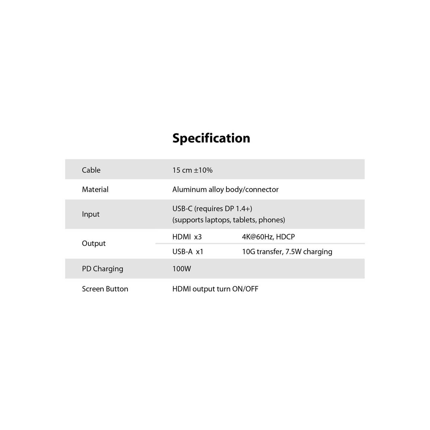 Renkforce USB-C Dockingstation RF-USBHA-550 HDMI 3-fach Power Delivery schwarz - 4064161476391