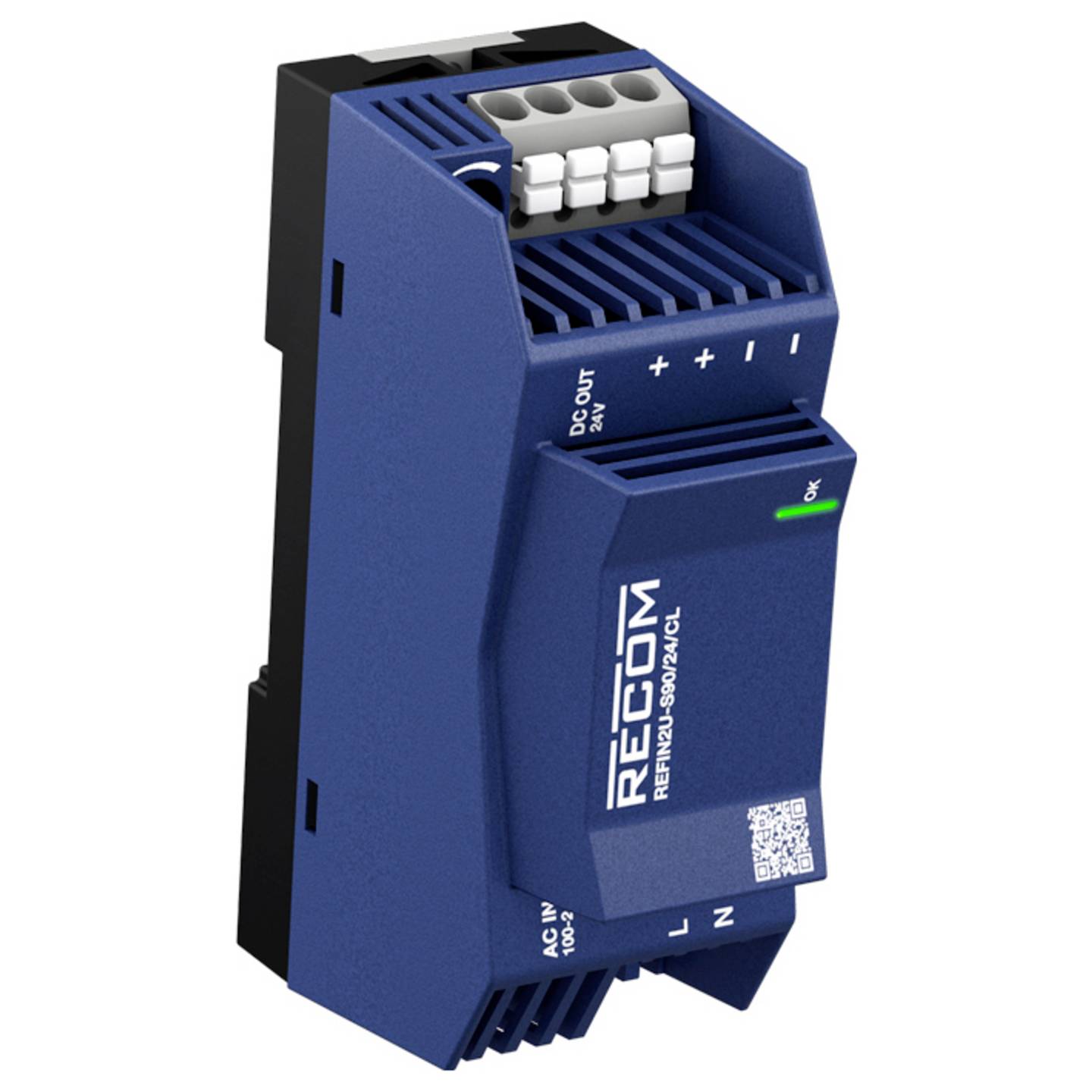 RECOM AC/DC-Industrienetzteil REFIN2U-S90/24/CL 24V 90W Hutschiene Trafo 1 - 4021087110075