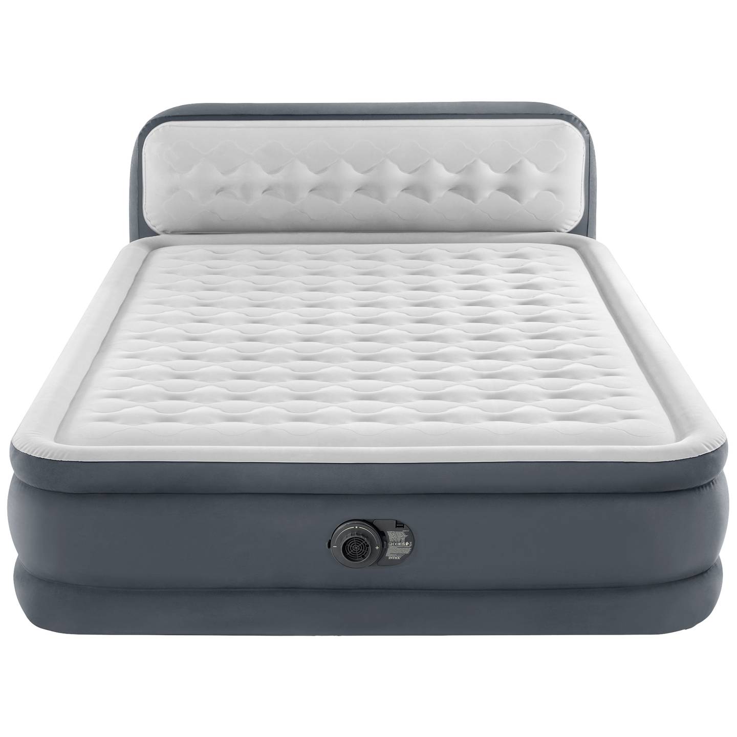 Colchón Hinchable Con Cabecero Dura-Beam Deluxe Ultra Plush Intex 2 Personas Con Bomba Eléctrica Blanco 152x236 Cm - 6941057422992
