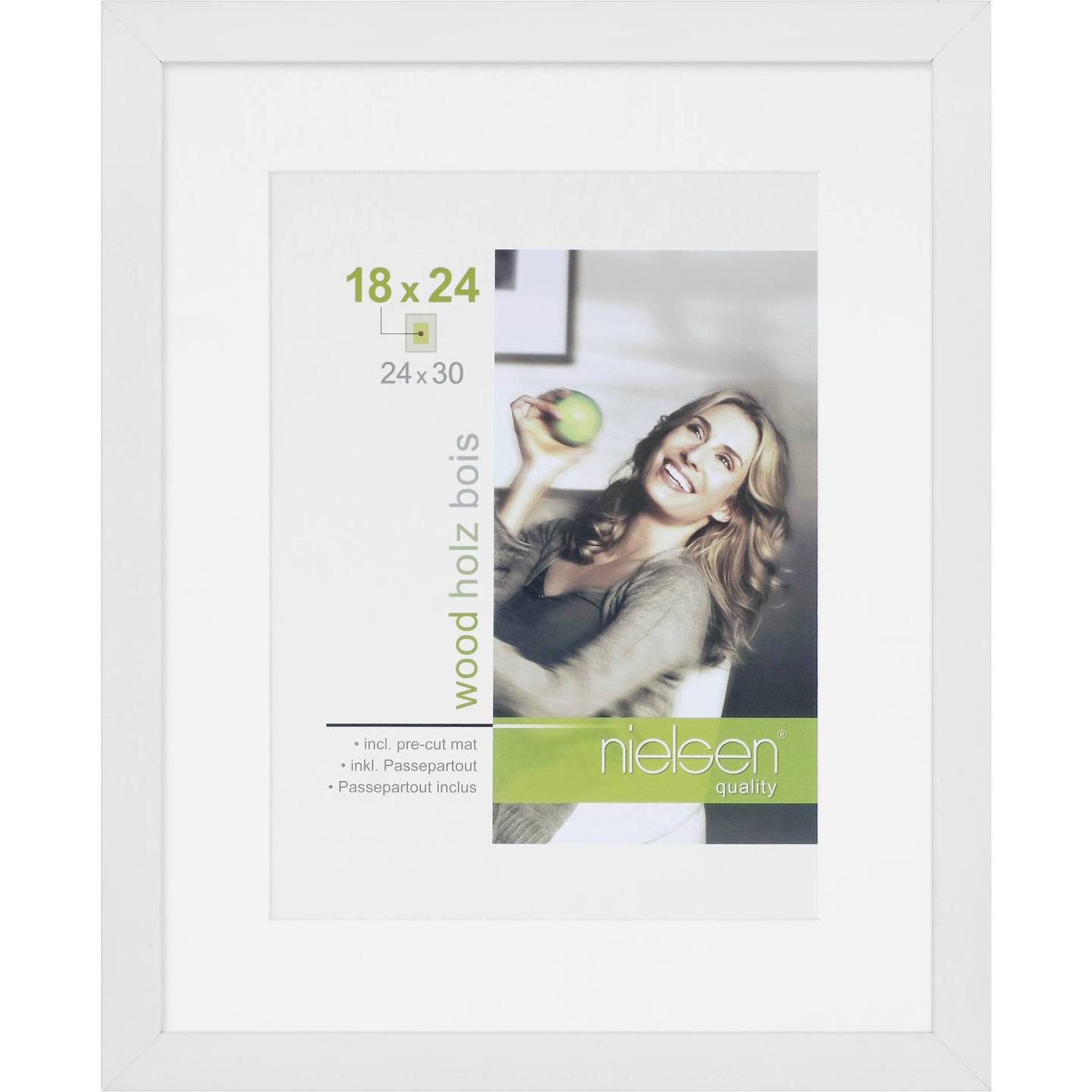 Nielsen Design Bilder Wechselrahmen Holz 24x30cm Handtuchrahmen weiß kreativ - 4012292768984