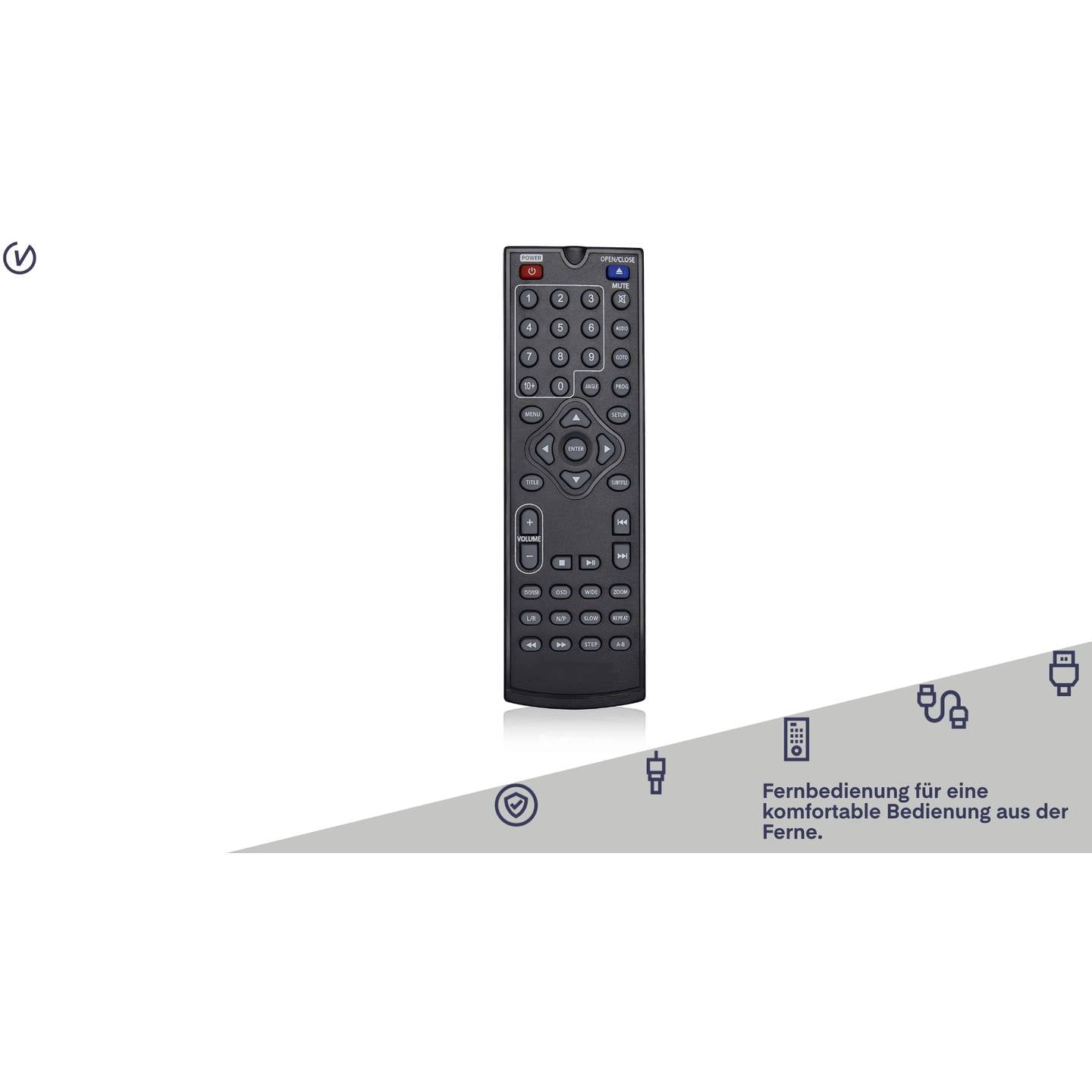 UNIVERSUM DVD-Player 300 Multiregion Multimedia USB HDMI Karaoke schwarz kompakt - 4260473221029