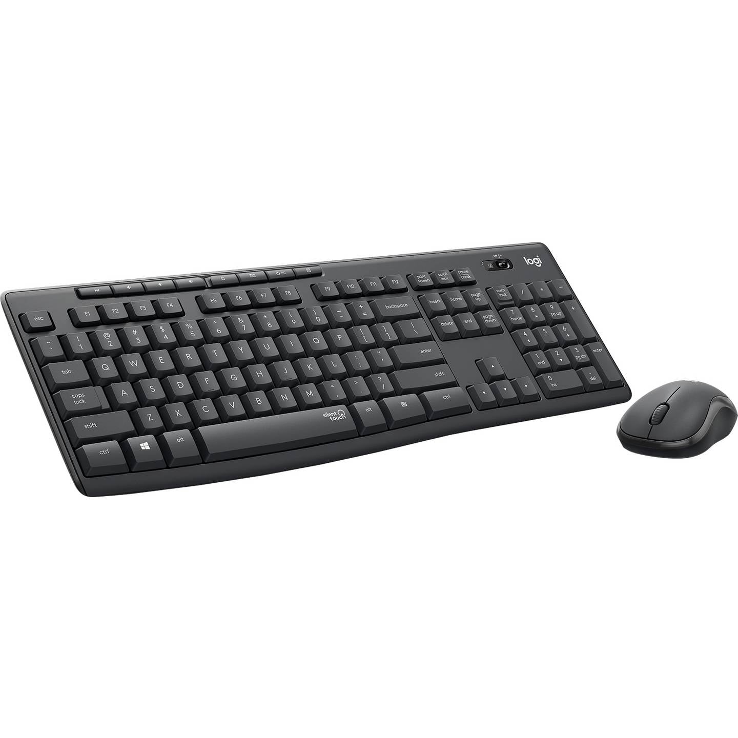 LOGITECH Kabelloses Silent Wireless Combo MK295 QWERTY Tastatur Schwarz - 5099206092433