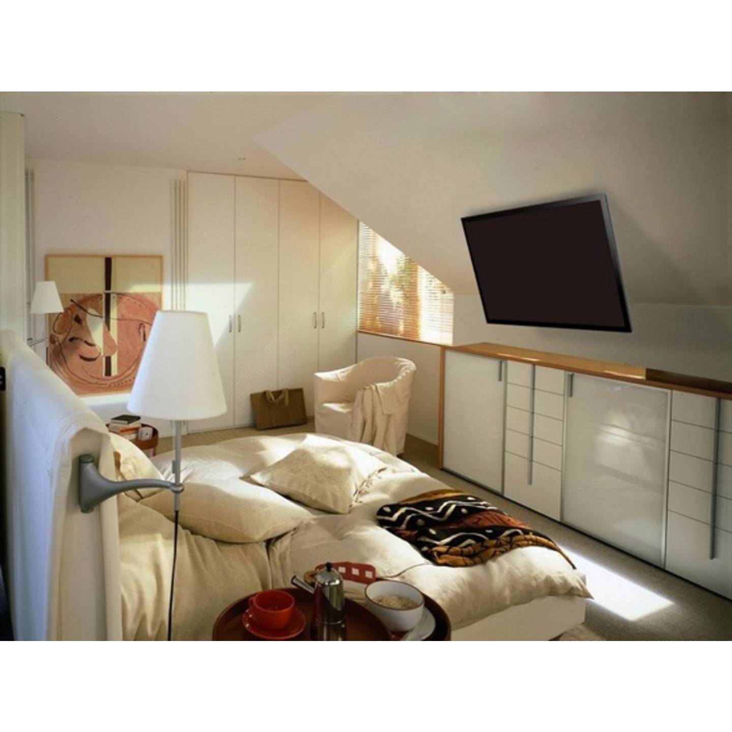 SpeaKa Professional TV-Deckenhalterung elektrisch motorisiert neigbar schwarz - 4016139084442