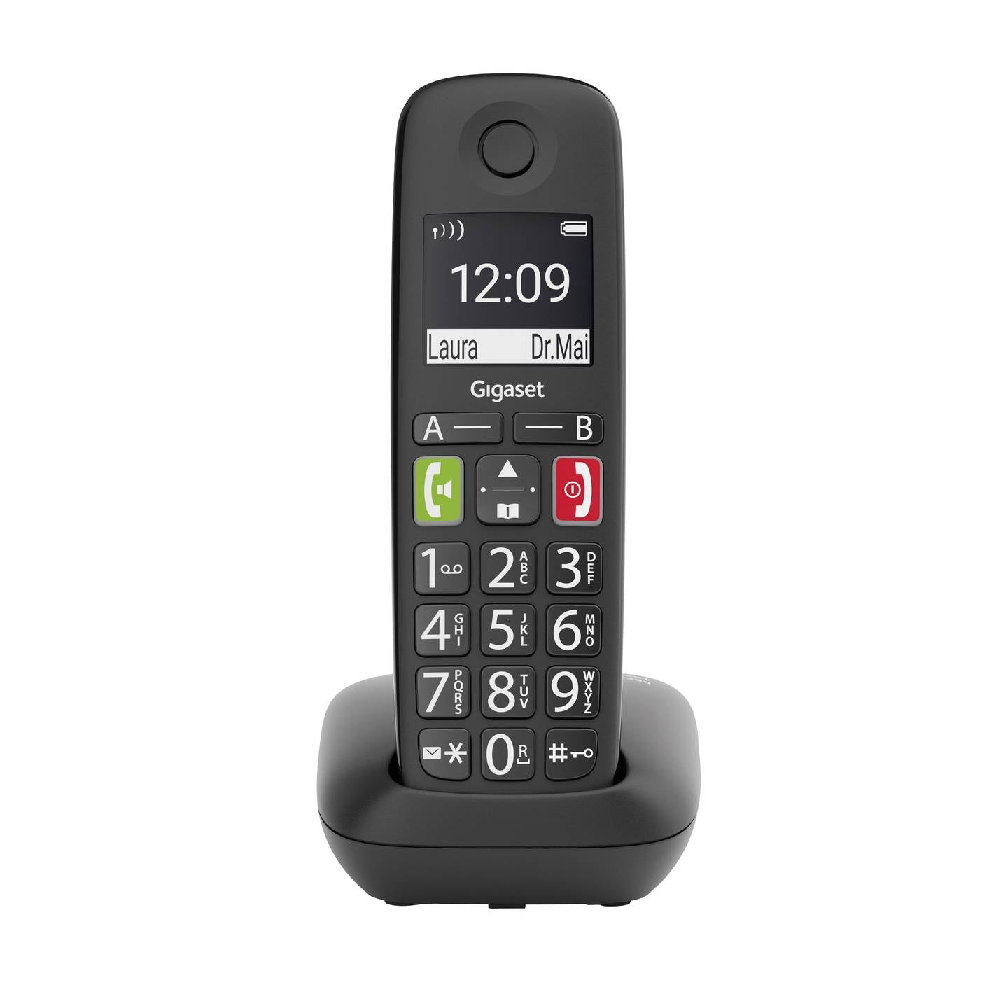 Gigaset Schnurloses Telefon E290 DECT Telefon Babyphone Freisprechen schwarz - 4250366856032