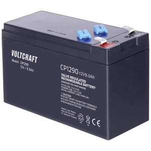 B-Ware Voltcraft Bleiakku CE12V/9Ah AGM 12V 9Ah wartungsfrei Flachstecker 6.35mm