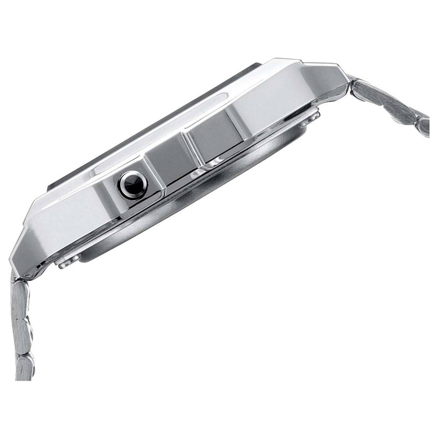 Casio Armbanduhr A158WEA-1AEF Digitaluhr Edelstahlarmband silber 48g - 4971850944386