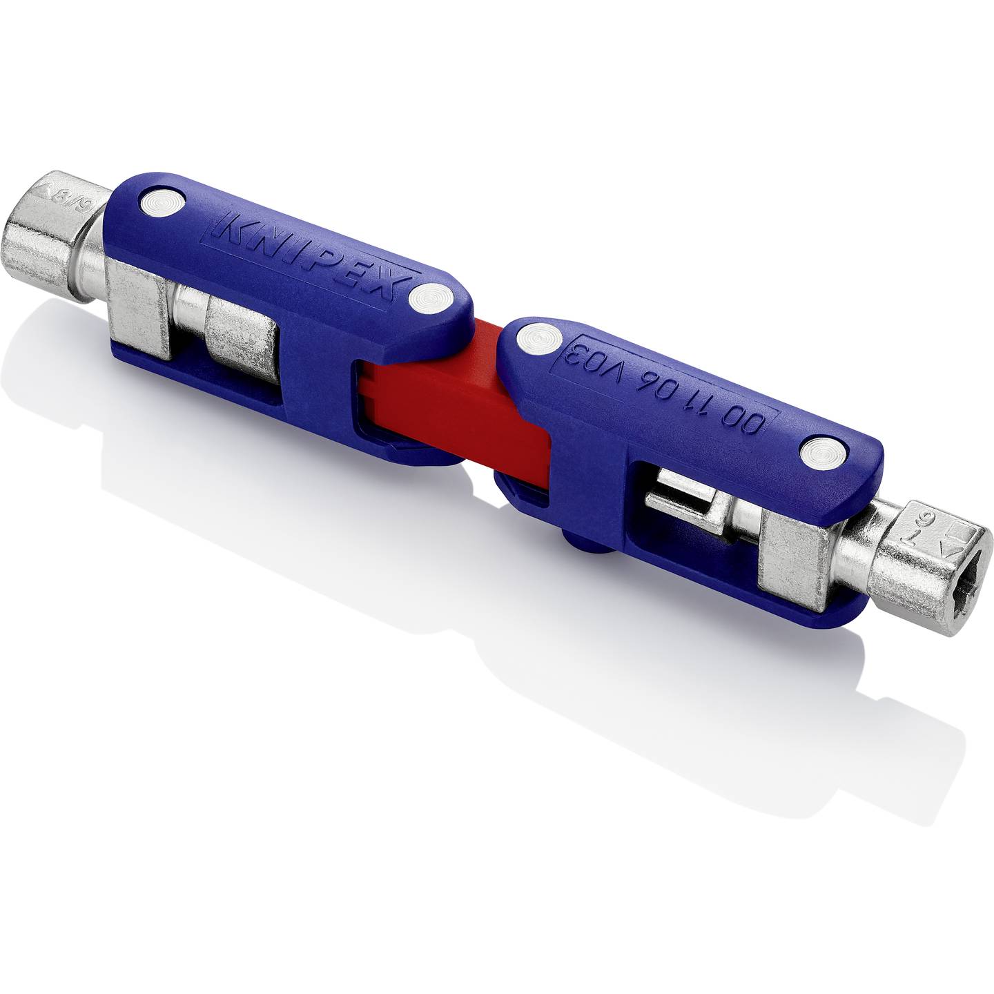 Knipex 00 11 Doppelgelenk-Steuerschrank-Schlüssel 97mm mit magnetischem Bitad... - 4003773083085