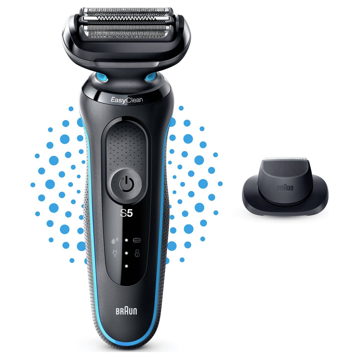 Braun Folienrasierer 51-M1200s Akku Rasierer Trimmer wasserdicht schwarz blau - 4210201432654