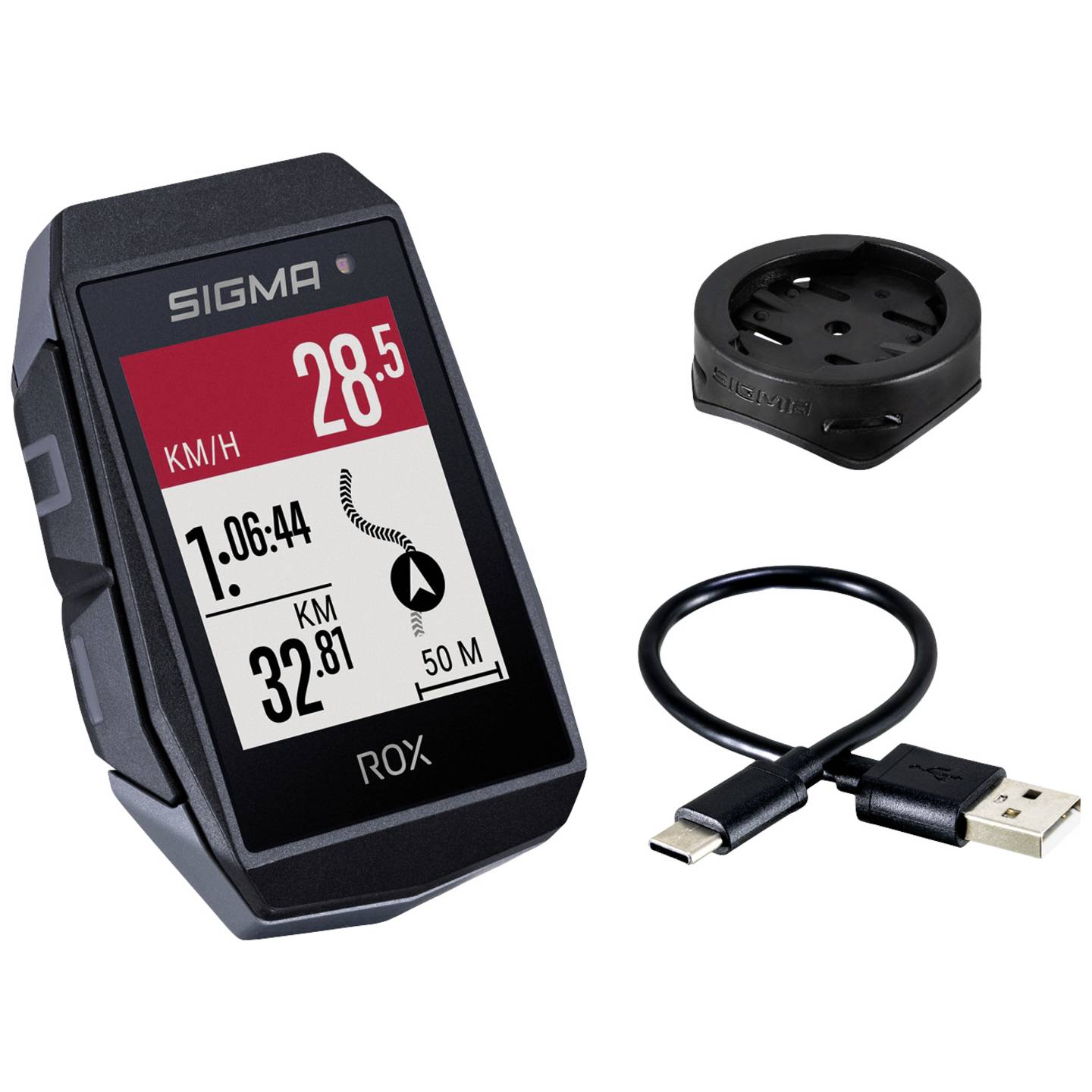 Sigma Fahrrad-Navi ROX 11.1 EVO GPS spritzwassergeschützt 18h Akku E-Bike ready - 4016224010301