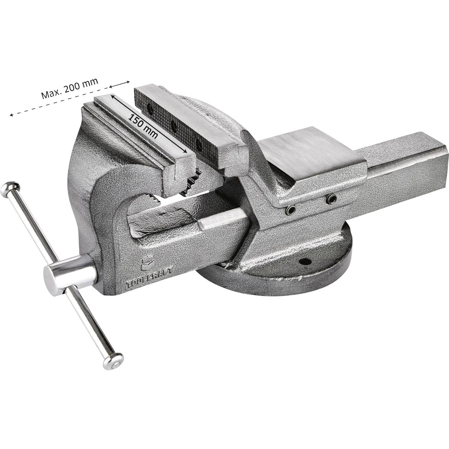 TOOLCRAFT TO-5342451 Schraubstock Werkbankschraubstock Backenbreite 150x200 mm - 4053199574964